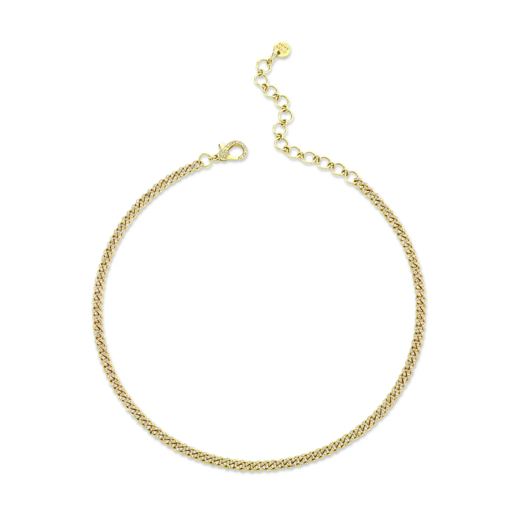 DIAMOND PAVE BABY LINK NECKLACE - Image 3