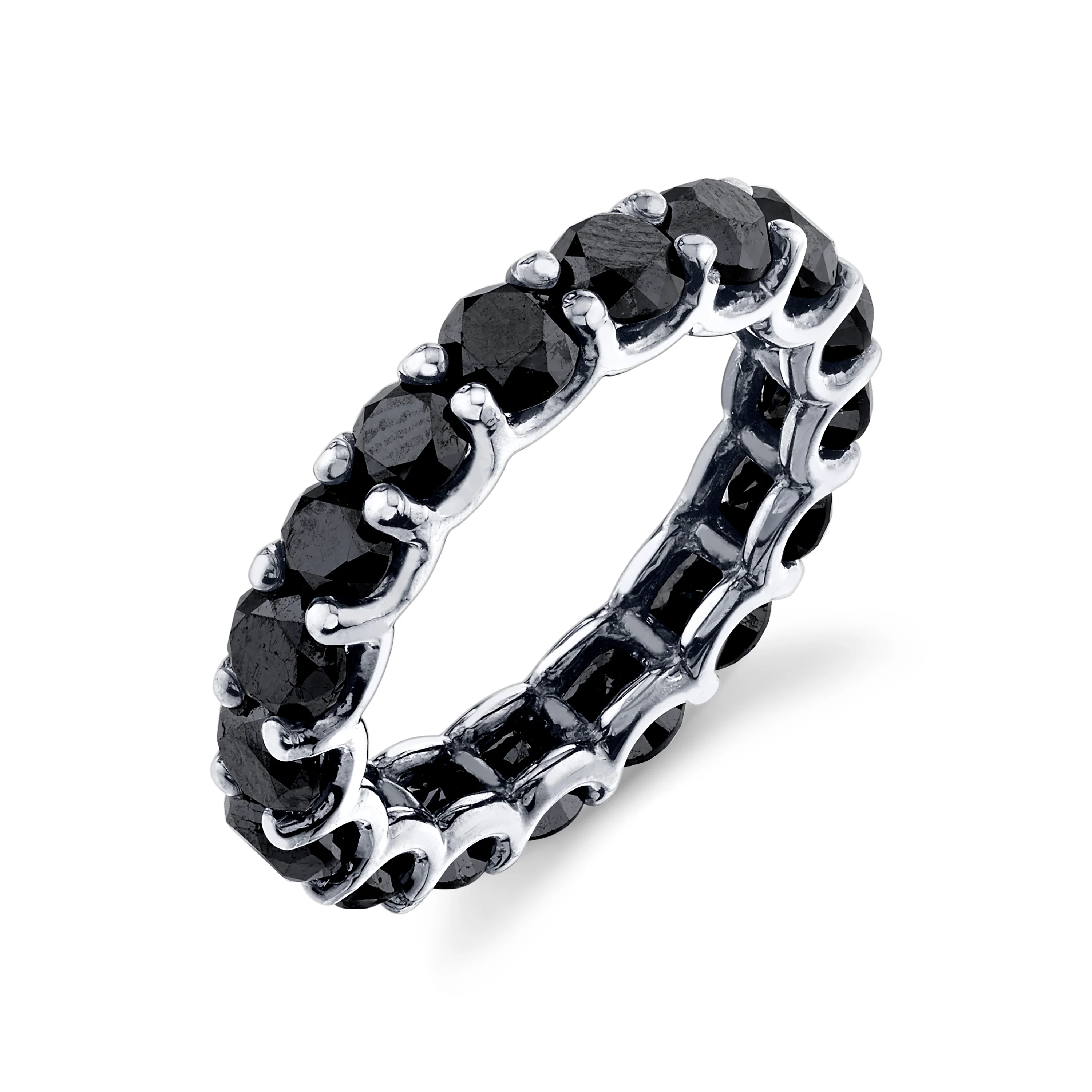 MEN'S BLACK DIAMOND ETERNITY BAND - Image 3