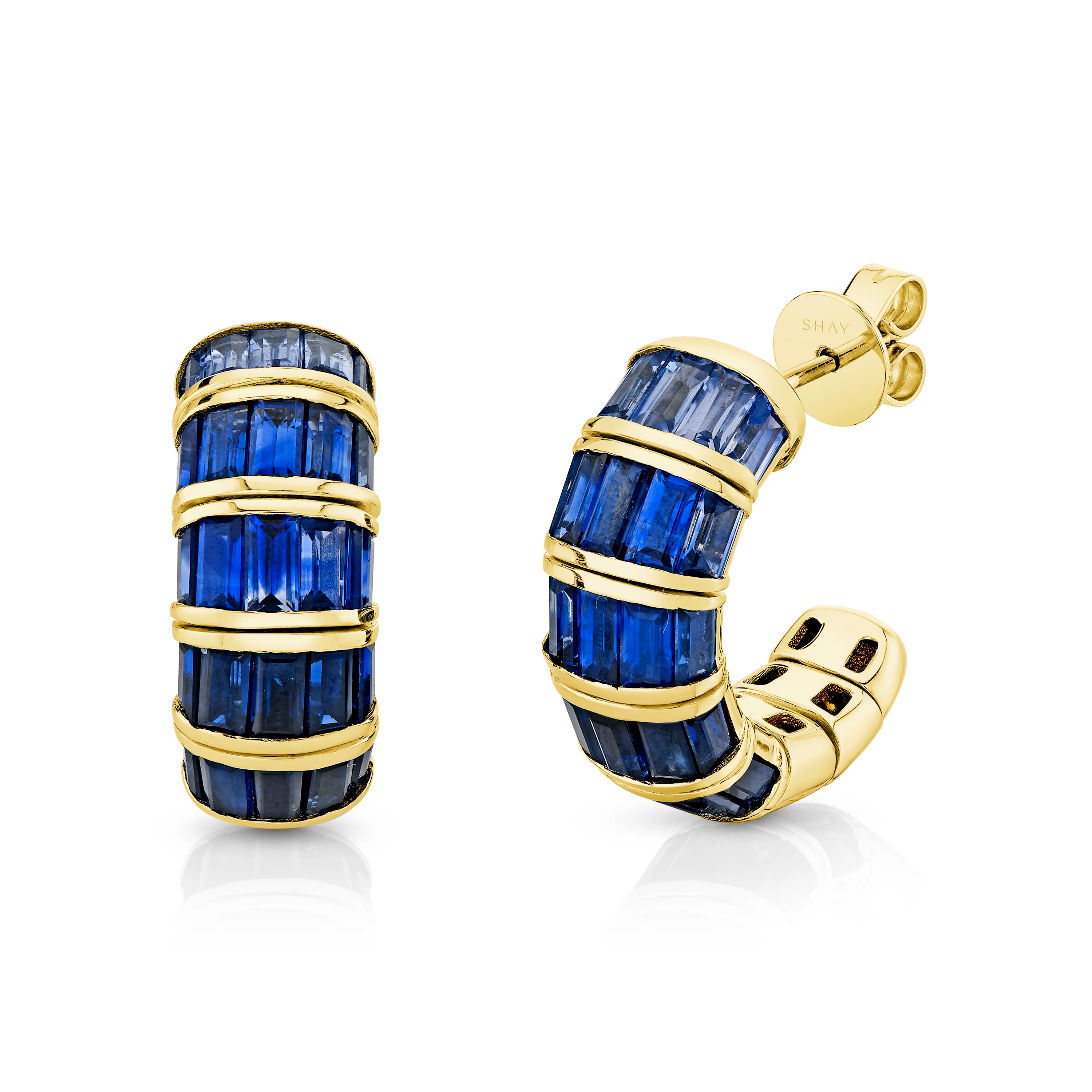 BLUE SAPPHIRE OMBRE BAGUETTE HUGGIES - Image 4
