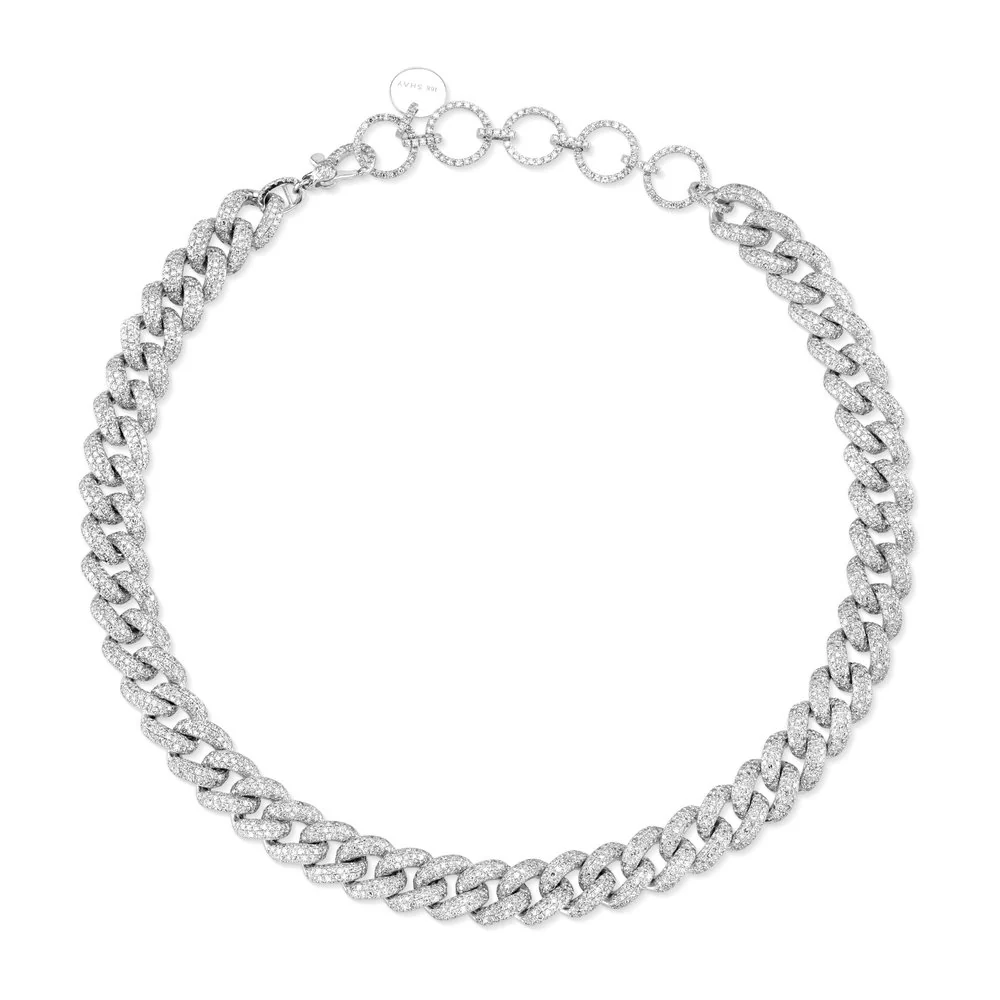 READY TO SHIP DIAMOND PAVE ESSENTIAL LINK NECKLACE - Image 3