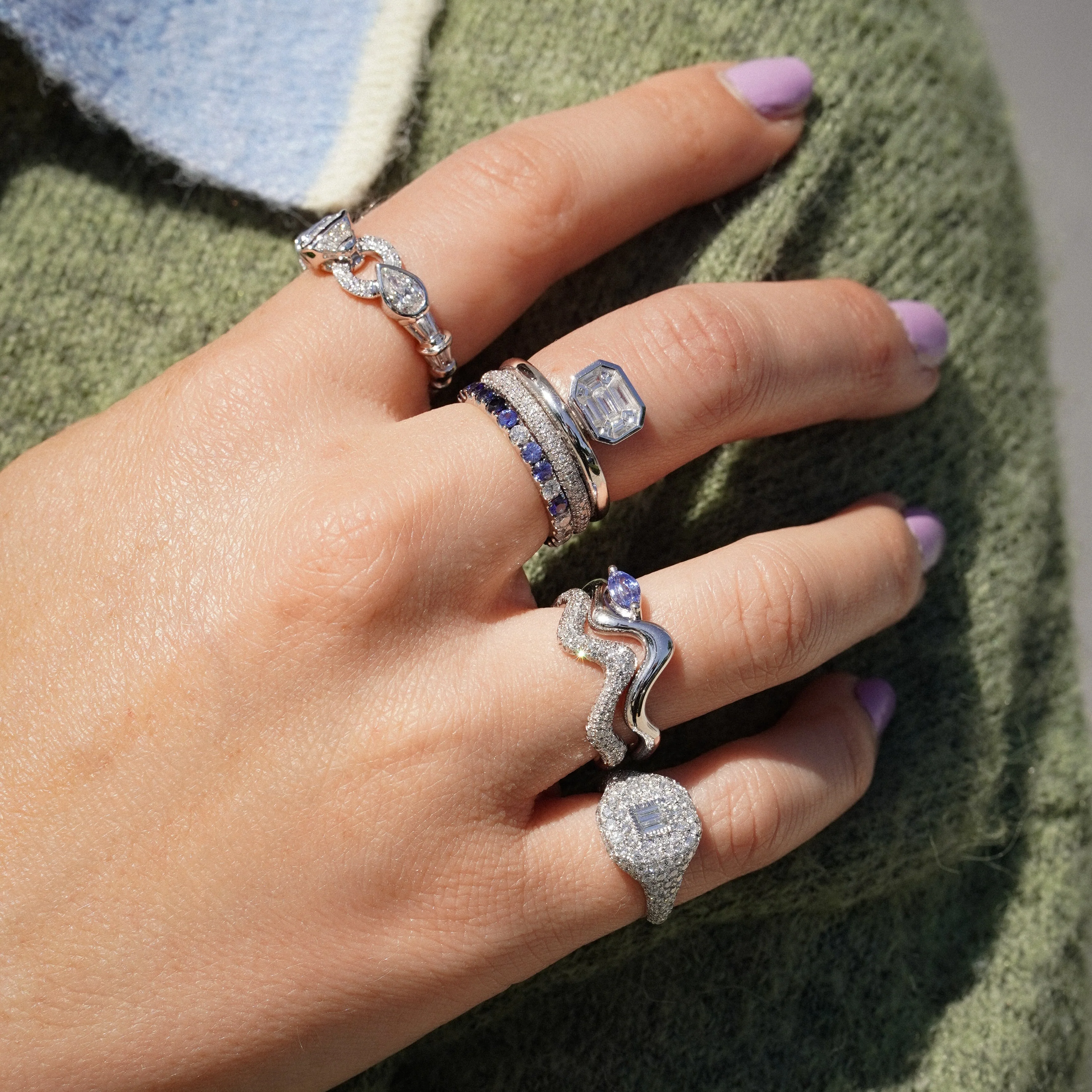 DIAMOND PAVE PINKY RING - Image 6