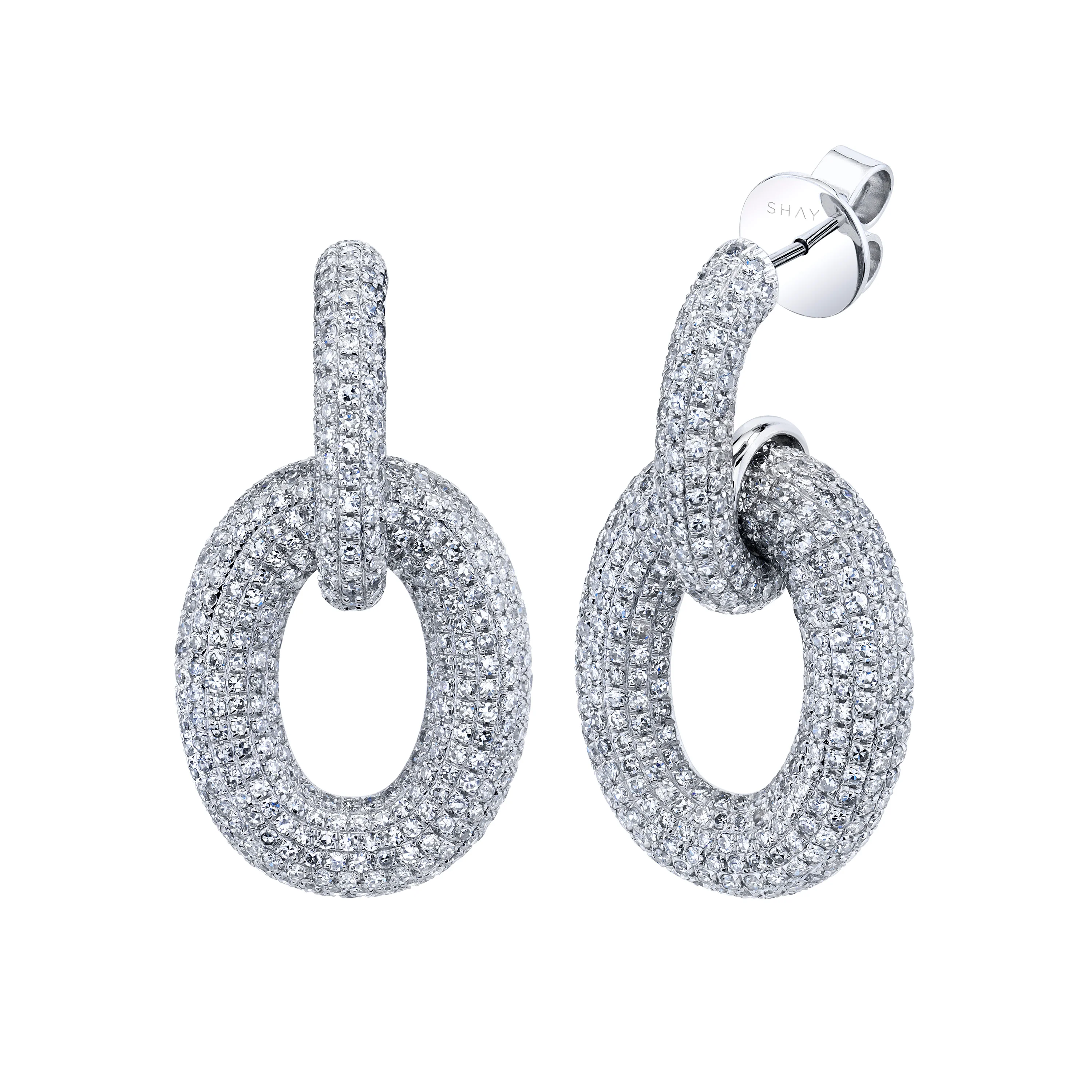 DIAMOND DOOR KNOCKER EARRINGS - Image 3