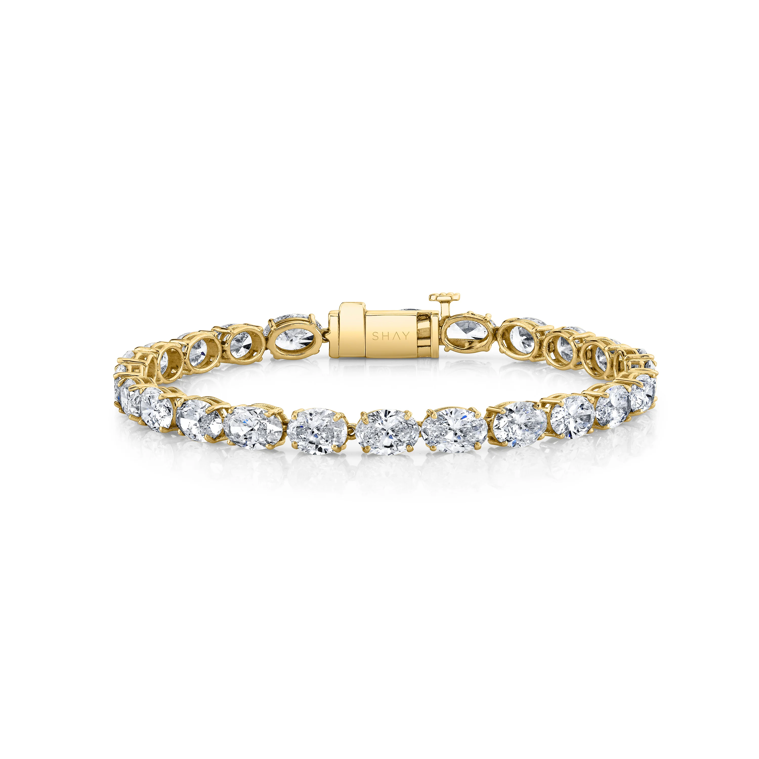 DIAMOND EAST WEST OVAL TENNIS BRACELET - Image 3