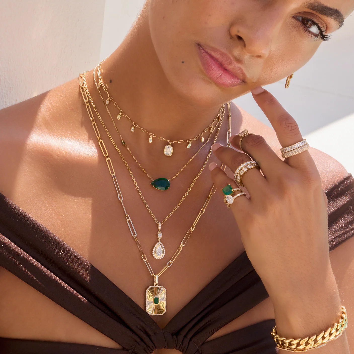 DIAMOND ILLUSION BAGUETTE DROP CHOKER - Image 6
