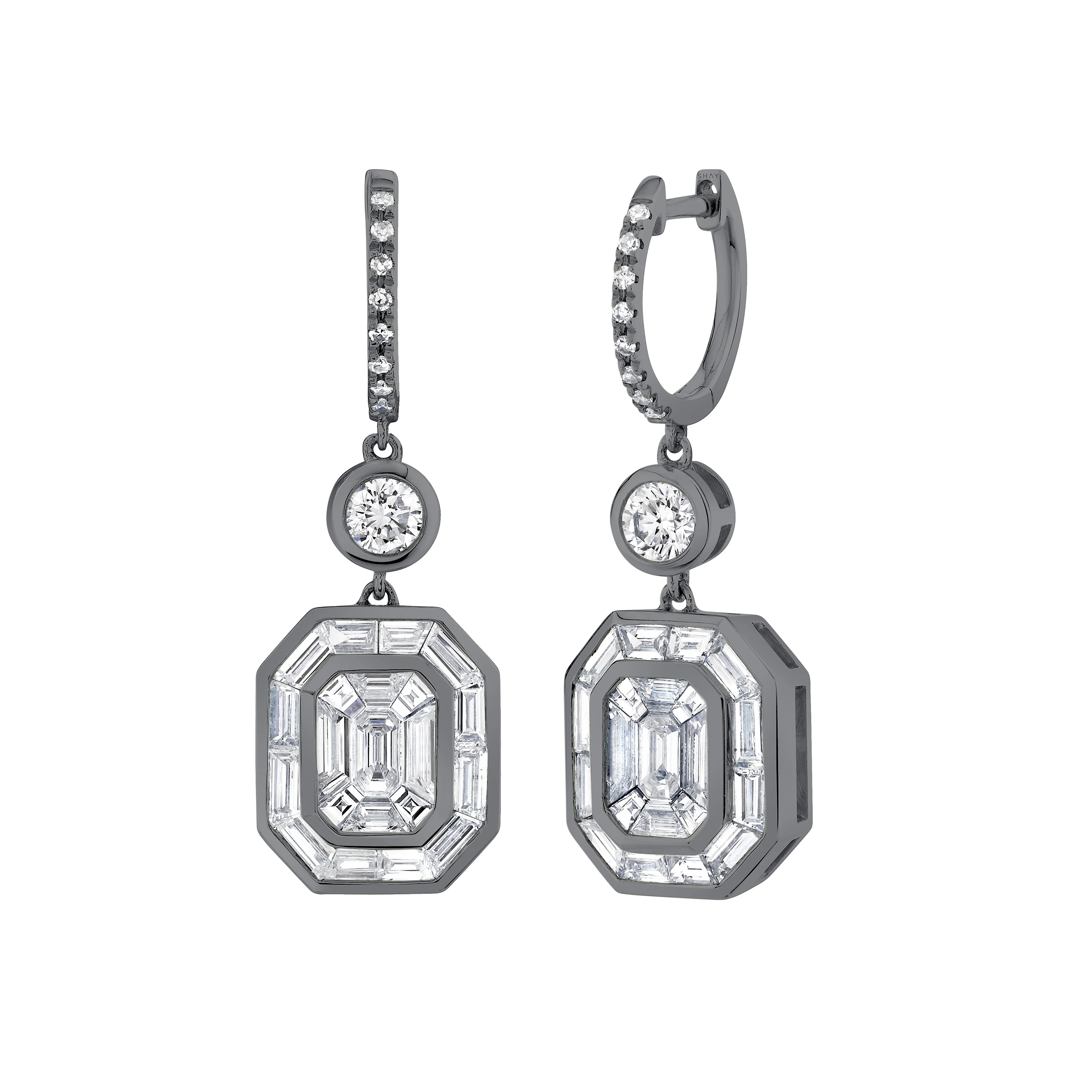 DIAMOND ILLUSION DROP EARRINGS - Image 5