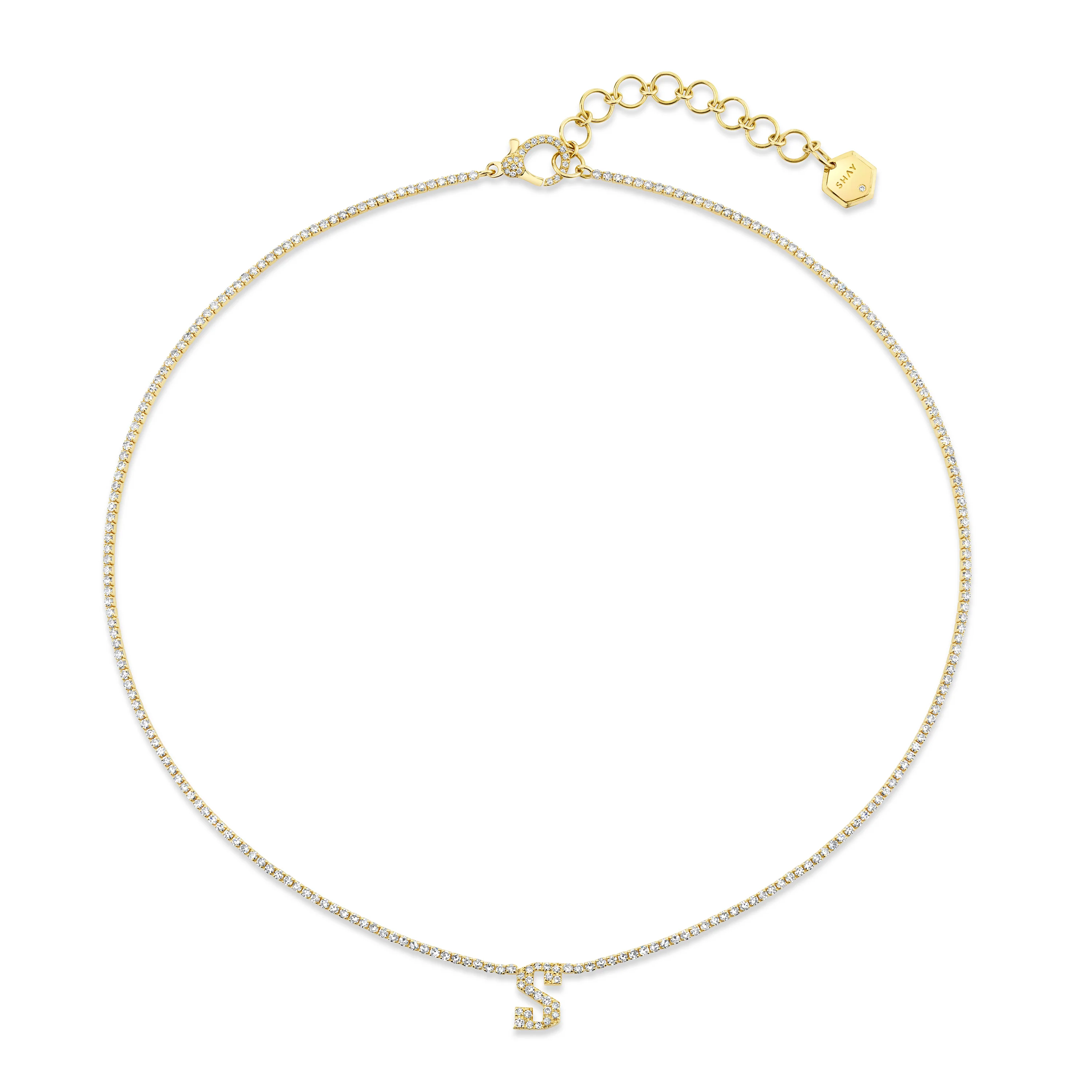 DIAMOND PERSONALIZED INITIAL THREAD NECKLACE - Image 3