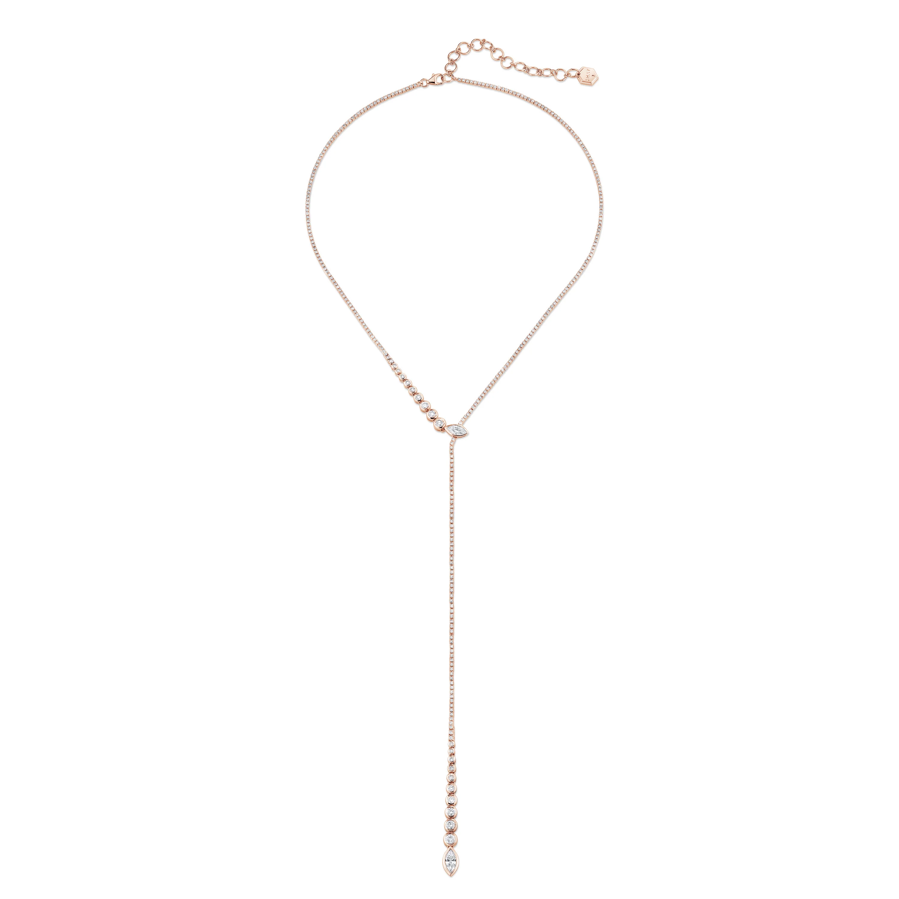 DIAMOND RIVIERA DRIP Y NECKLACE - Image 4