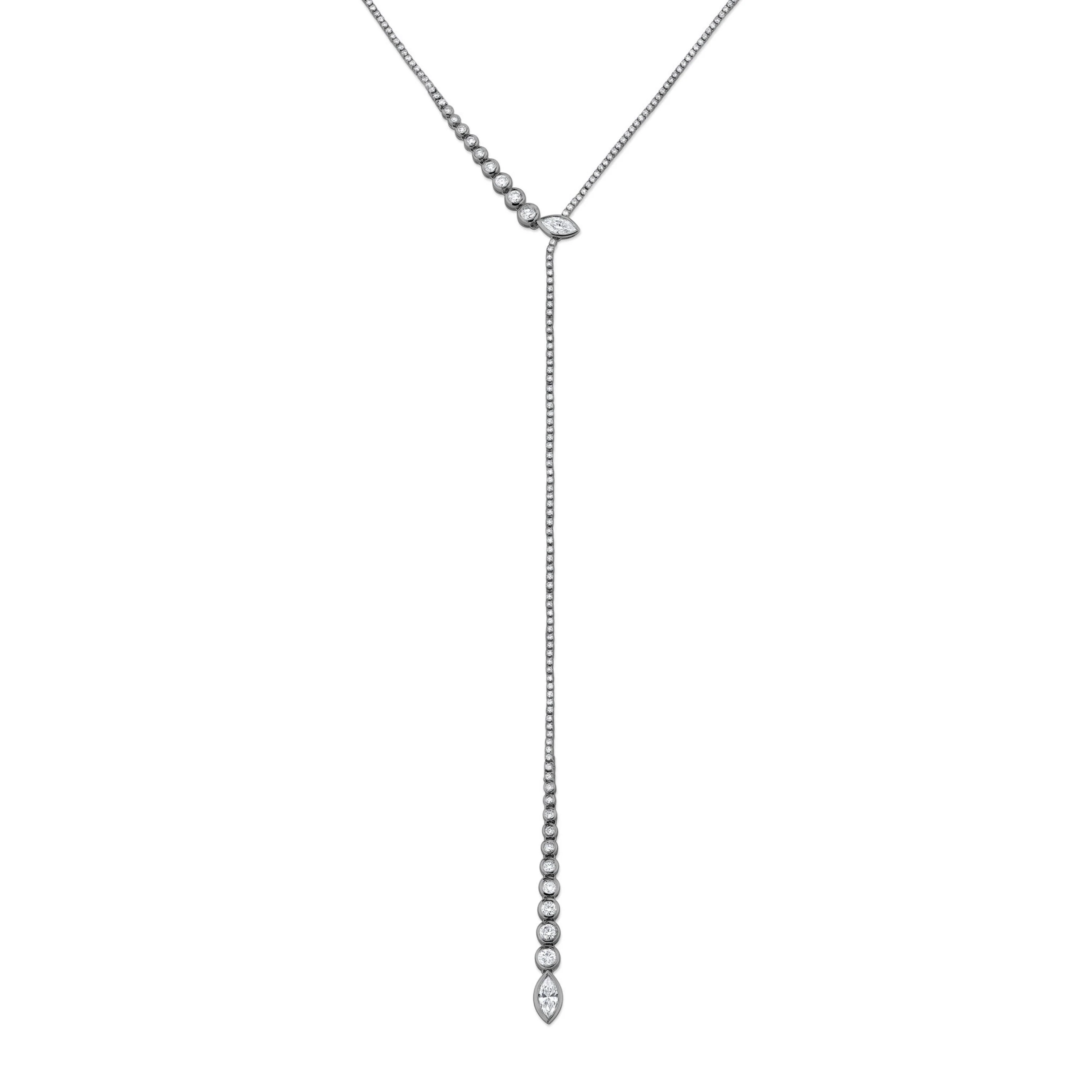 DIAMOND RIVIERA DRIP Y NECKLACE - Image 7