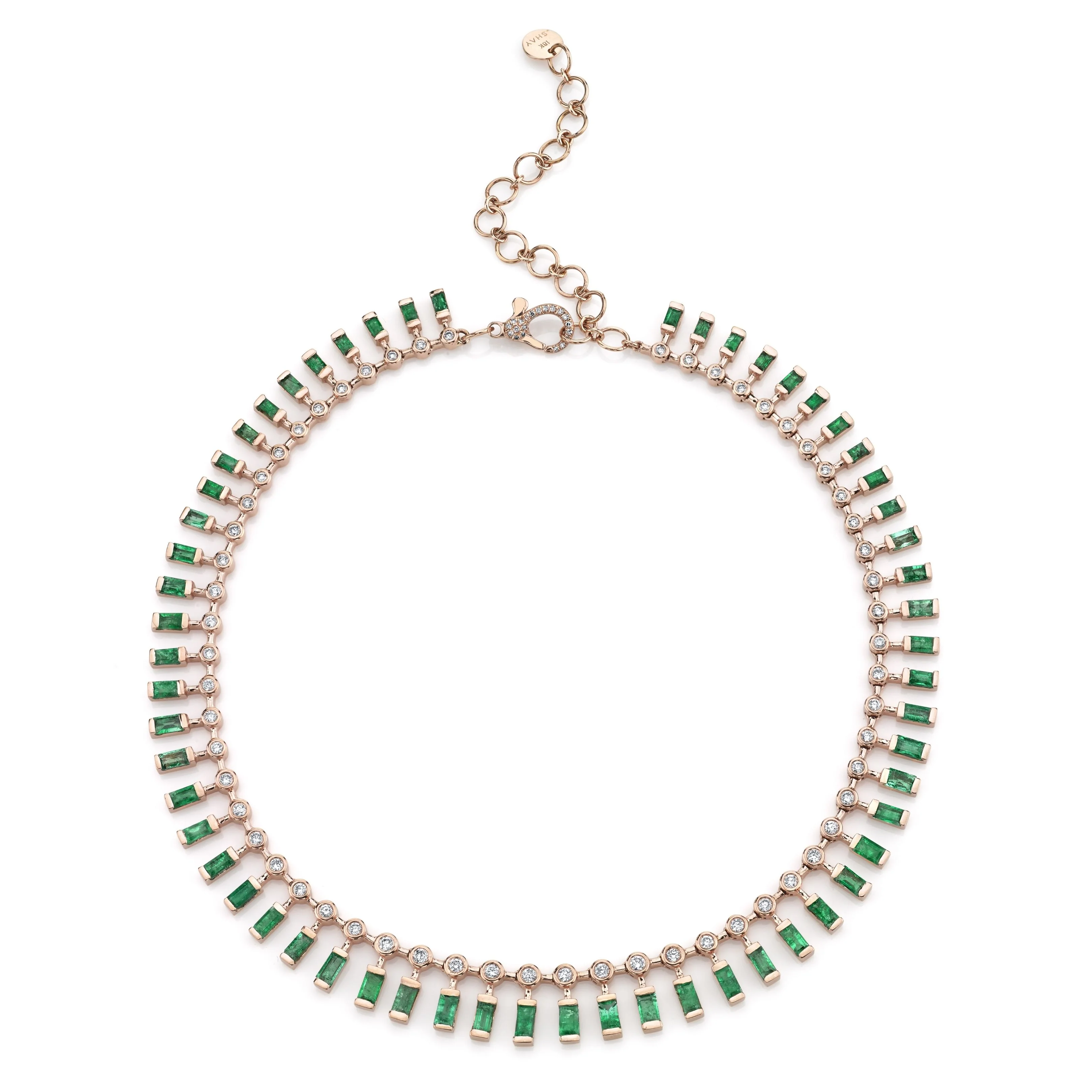 EMERALD & DIAMOND DOT-DASH CHOKER - Image 4