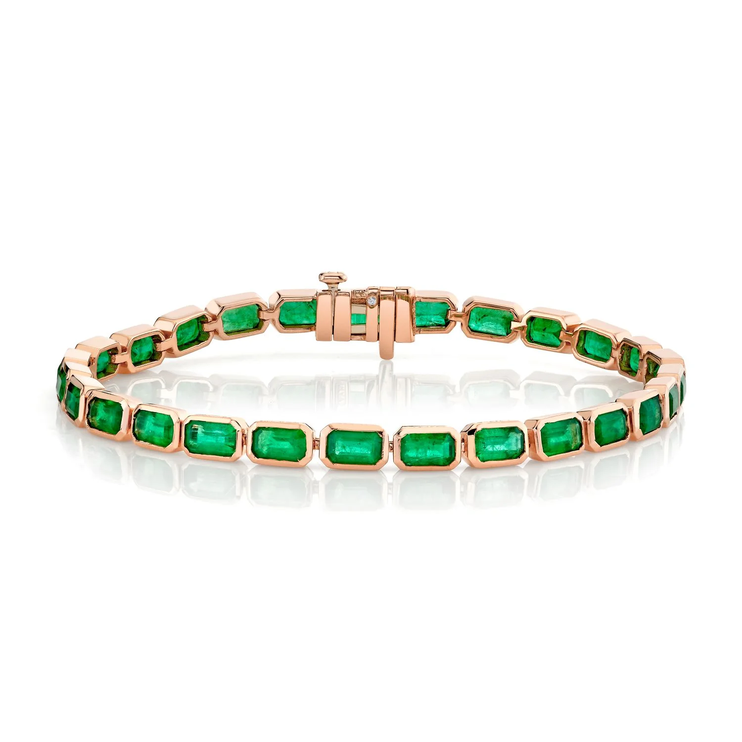 EMERALD EAST WEST TENNIS BRACELET - Image 3