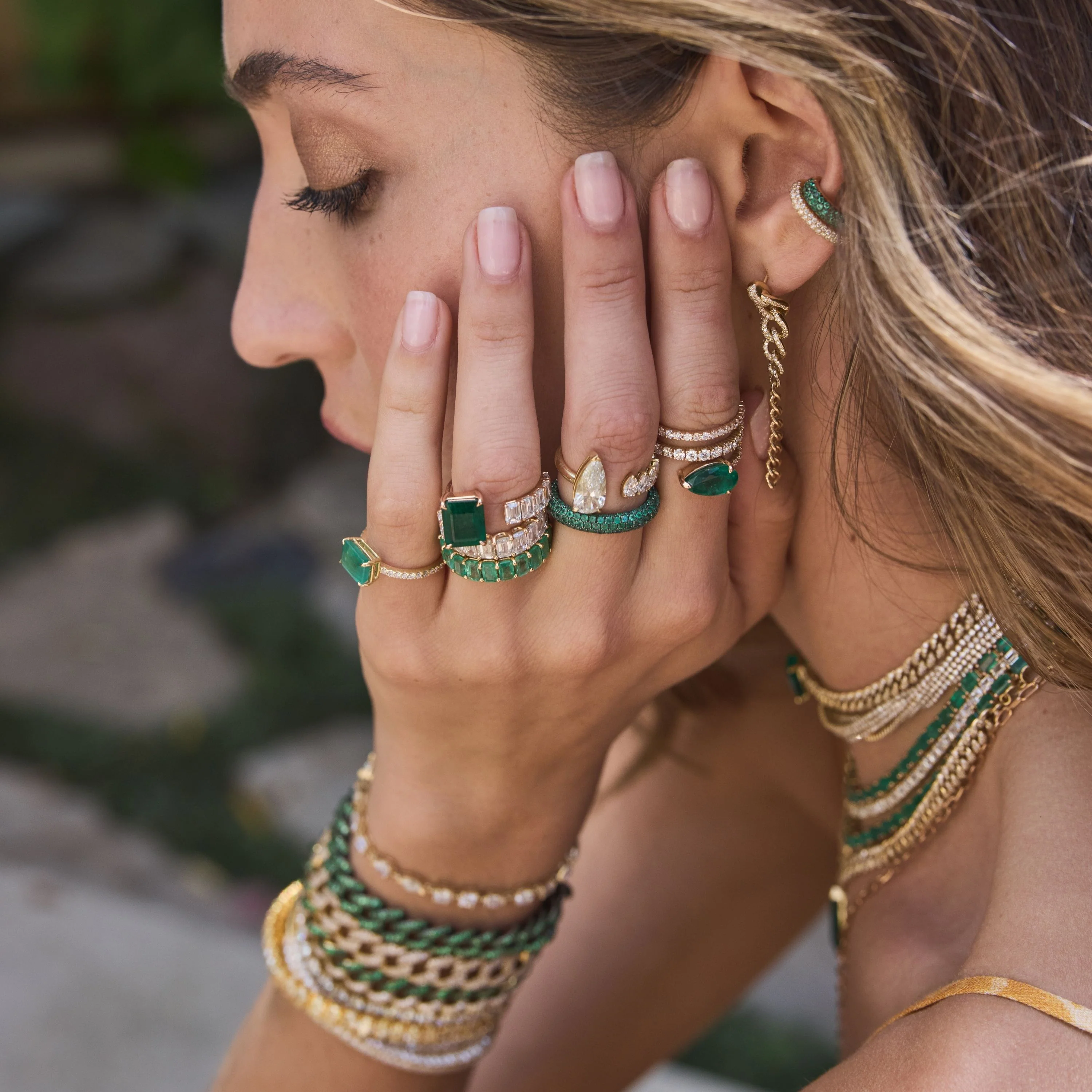 EMERALD JUMBO EAR CUFF - Image 6