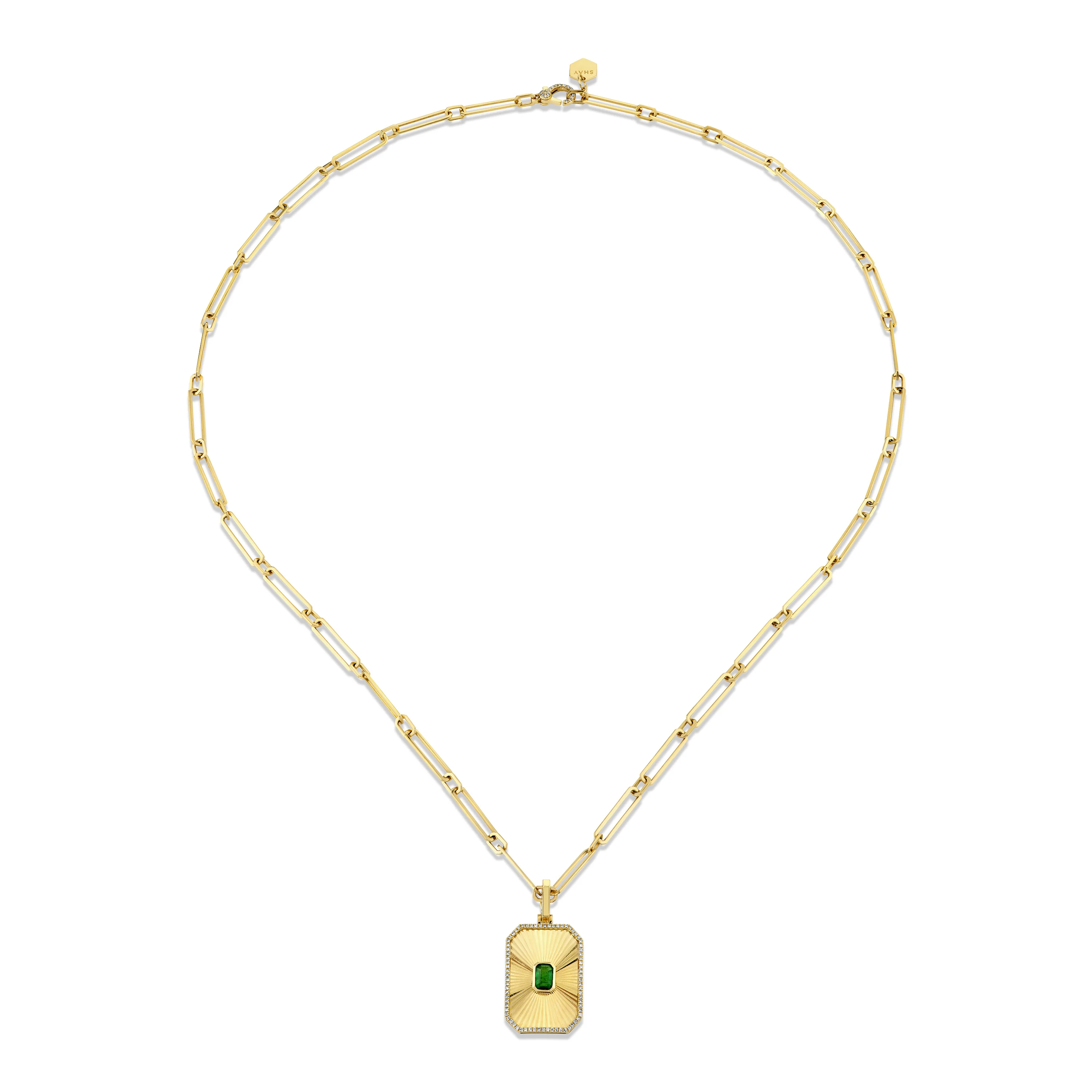 EMERALD RADIANT DECO NECKLACE - Image 3