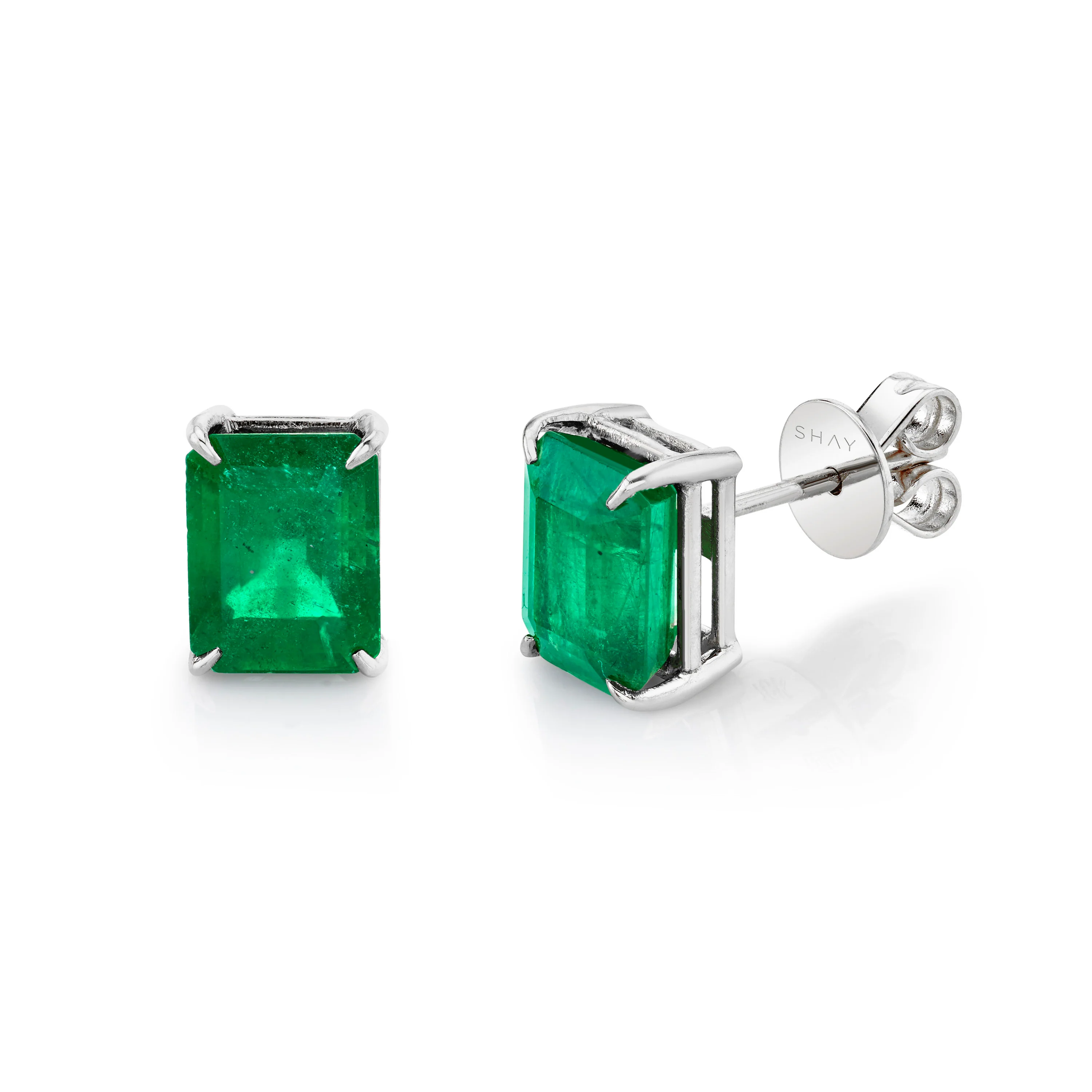 EMERALD STUDS, 5 - 6cts - Image 4