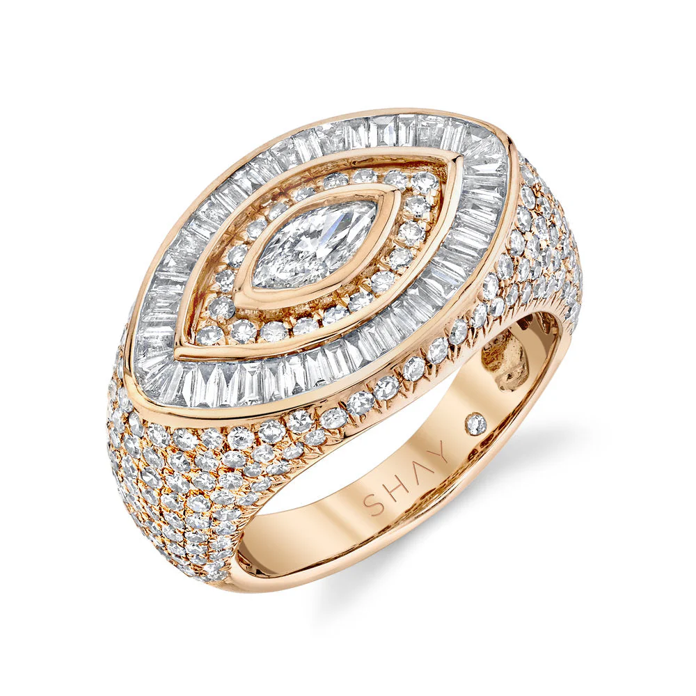 EVIL EYE PAVE PINKY RING - Image 2