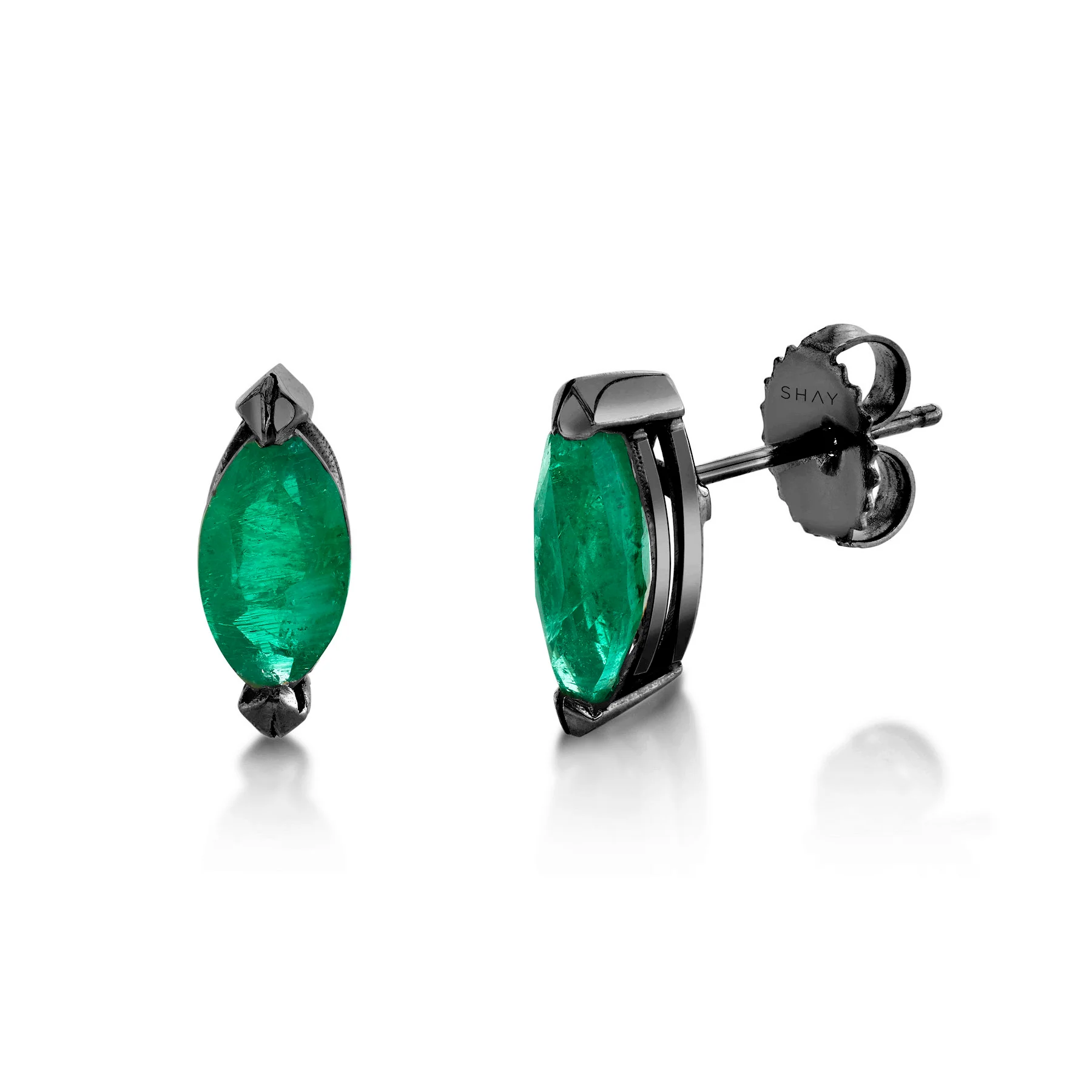 EMERALD MARQUISE STUDS - Image 5