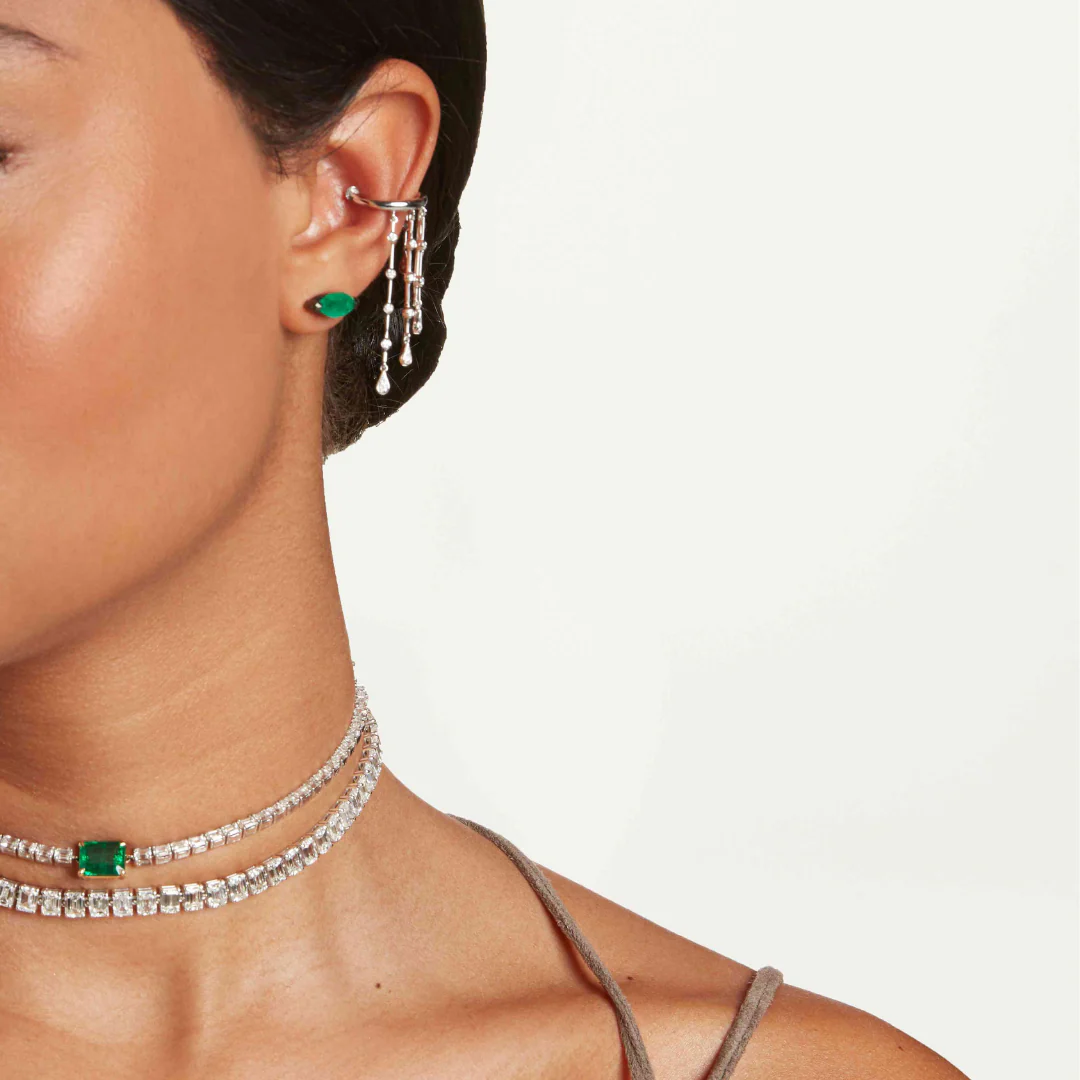 EMERALD MARQUISE STUDS - Image 6
