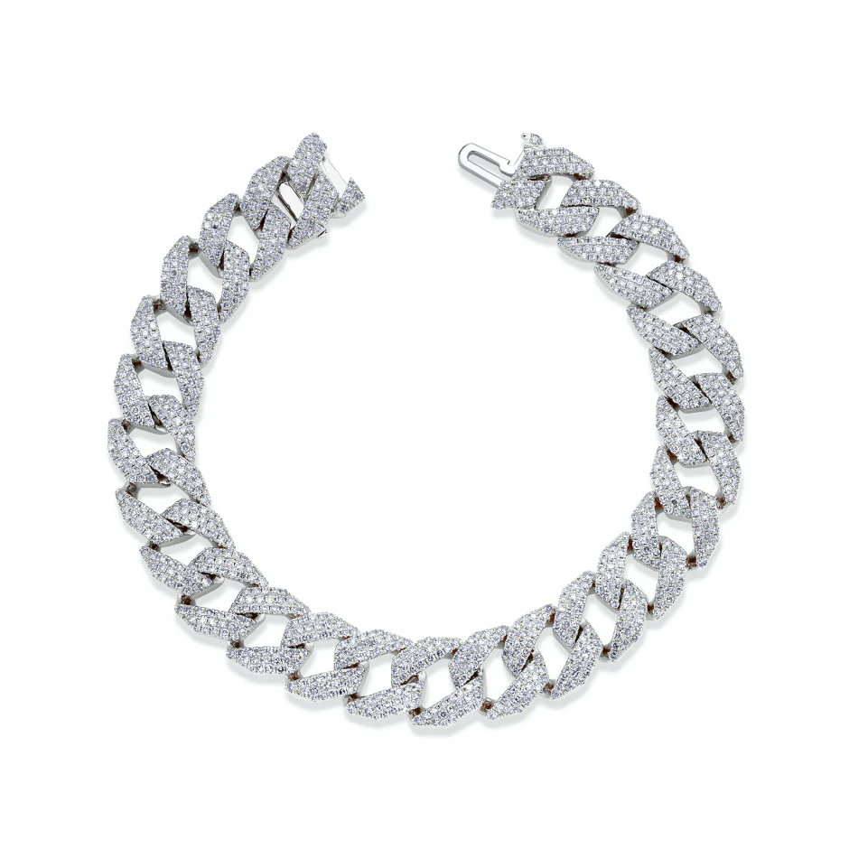 MEN'S DIAMOND GEO LINK BRACELET - Image 2