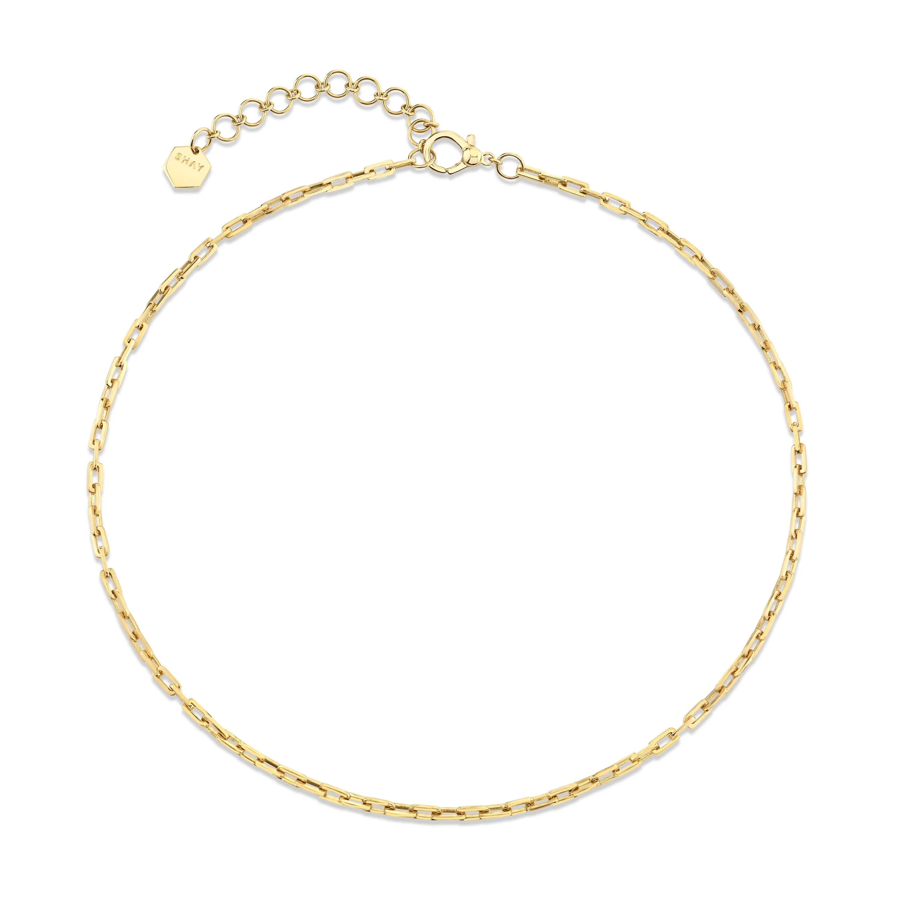 MEN'S SOLID GOLD BABY DECO LINK NECKLACE - Image 3