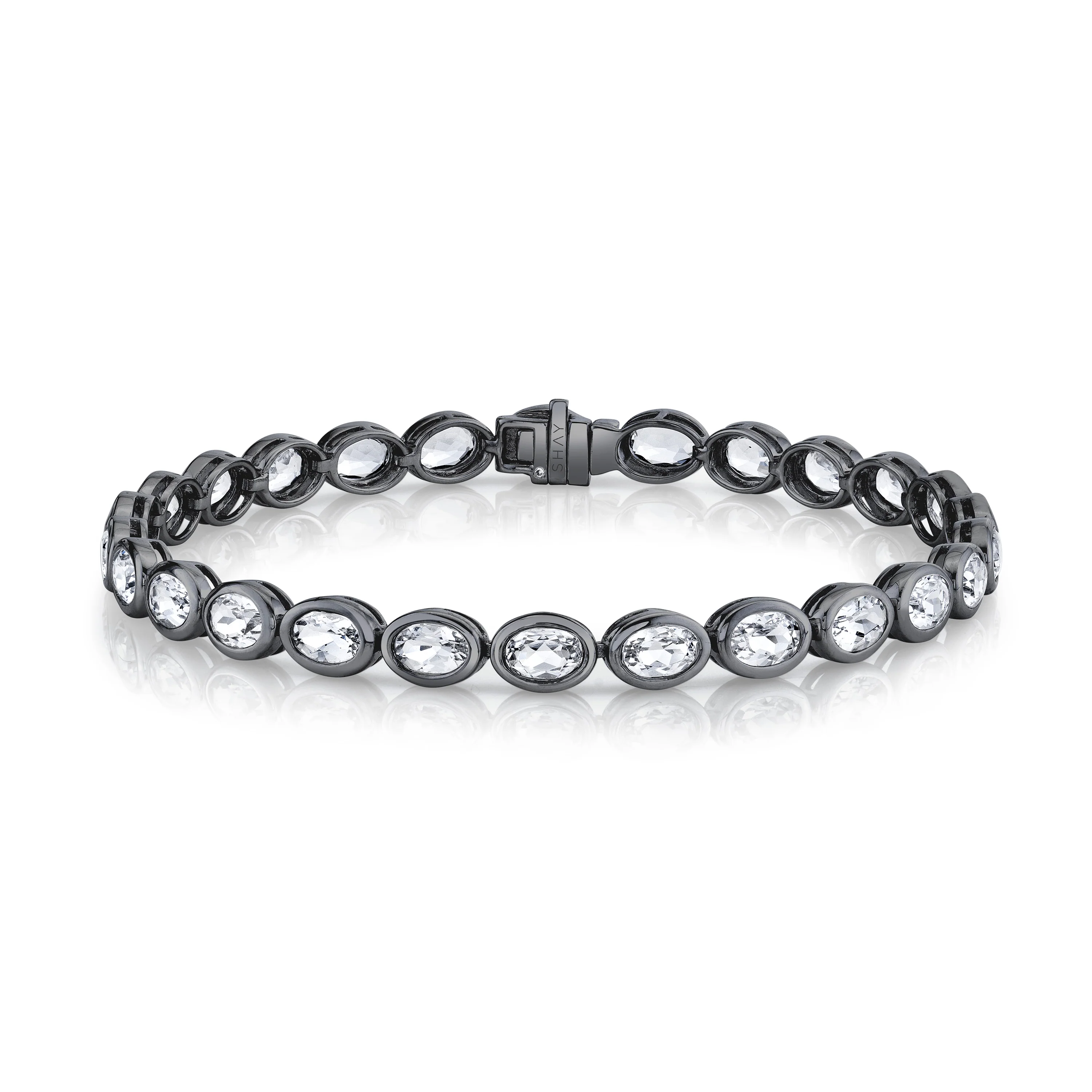 MEN'S WHITE TOPAZ TENNIS BRACELET