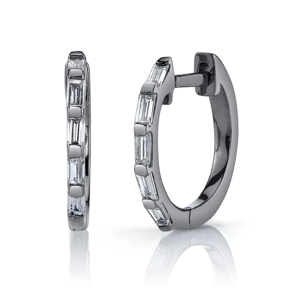 DIAMOND BAGUETTE MINI HUGGIES, 10mm - Image 4