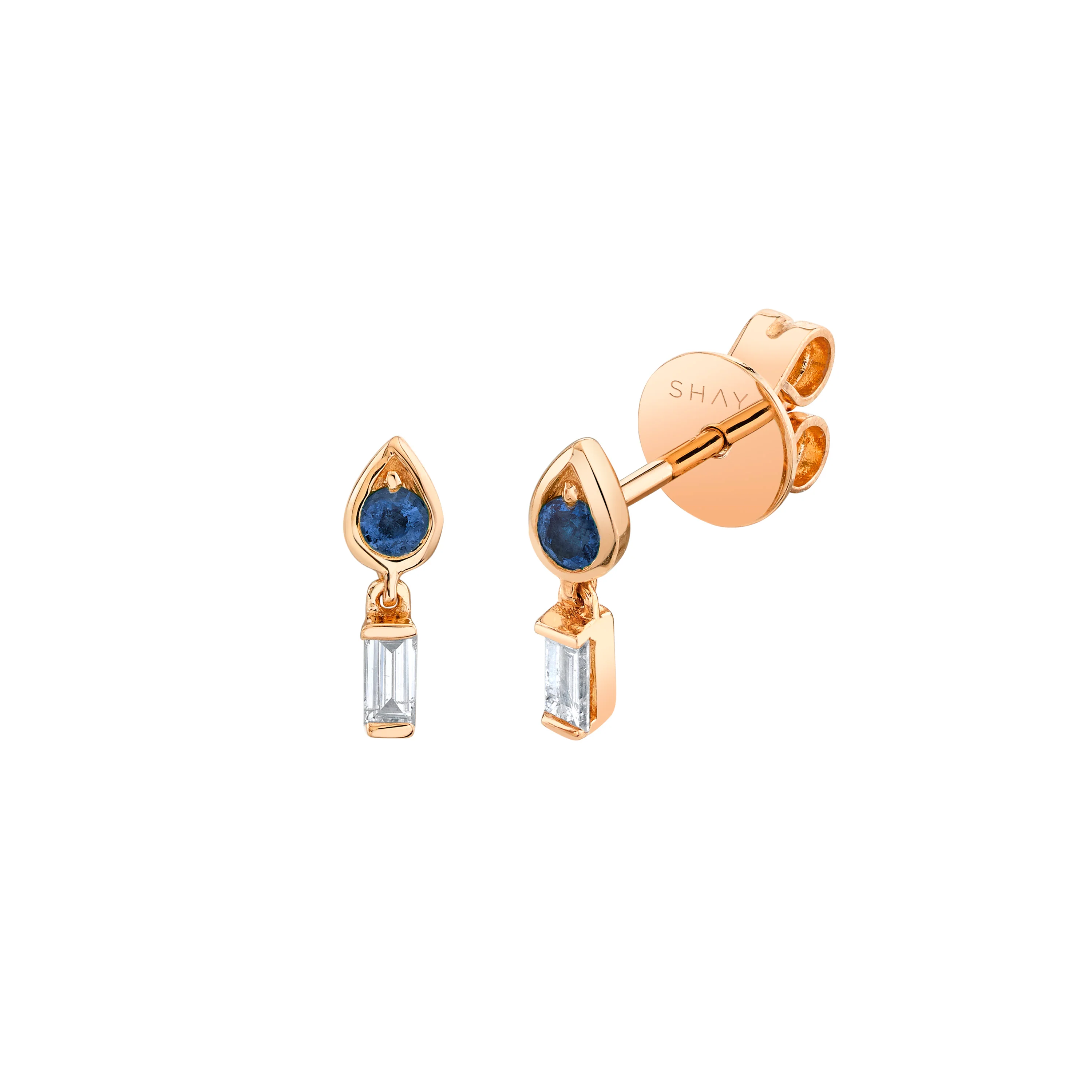 MINI ME DIAMOND & BLUE SAPPHIRE LIT STUDS - Image 3