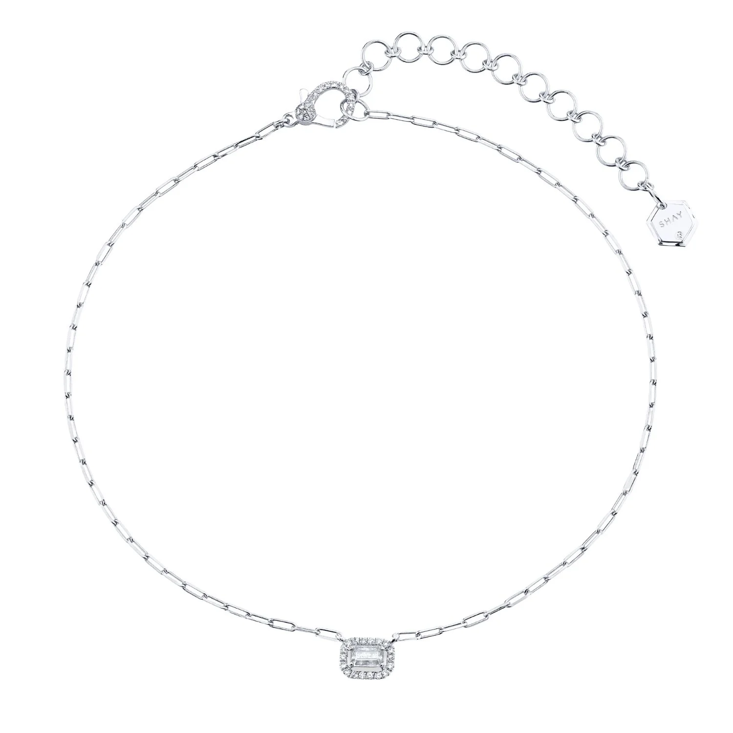 MINI ME DIAMOND HALO DROP NECKLACE - Image 3