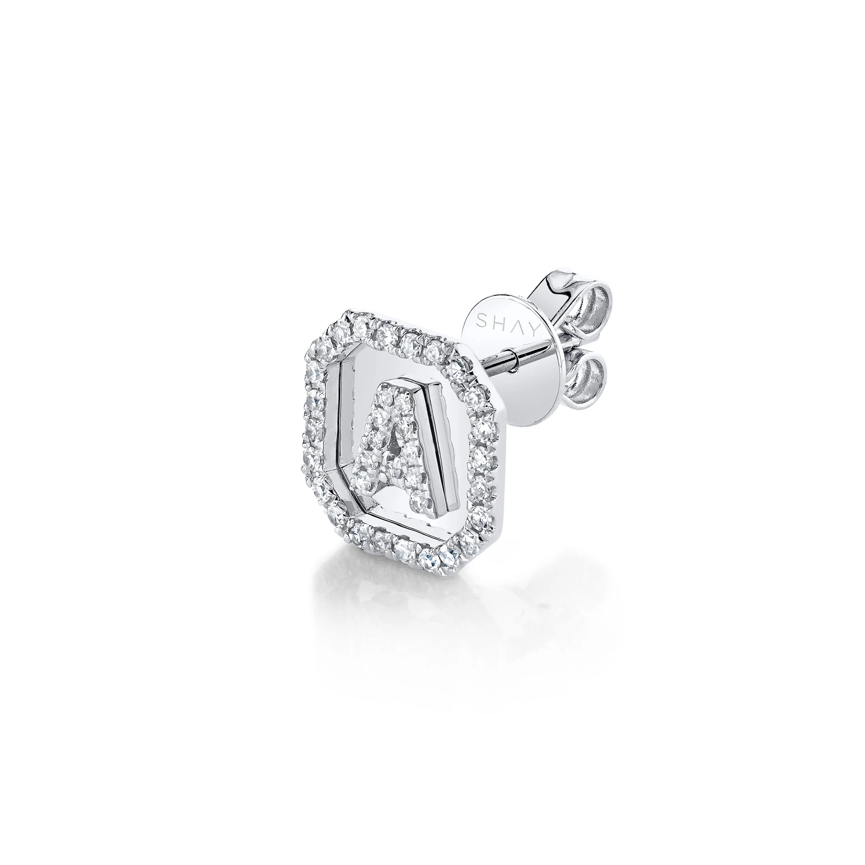 MINI ME DIAMOND INITIAL NAMEPLATE STUD - Image 3