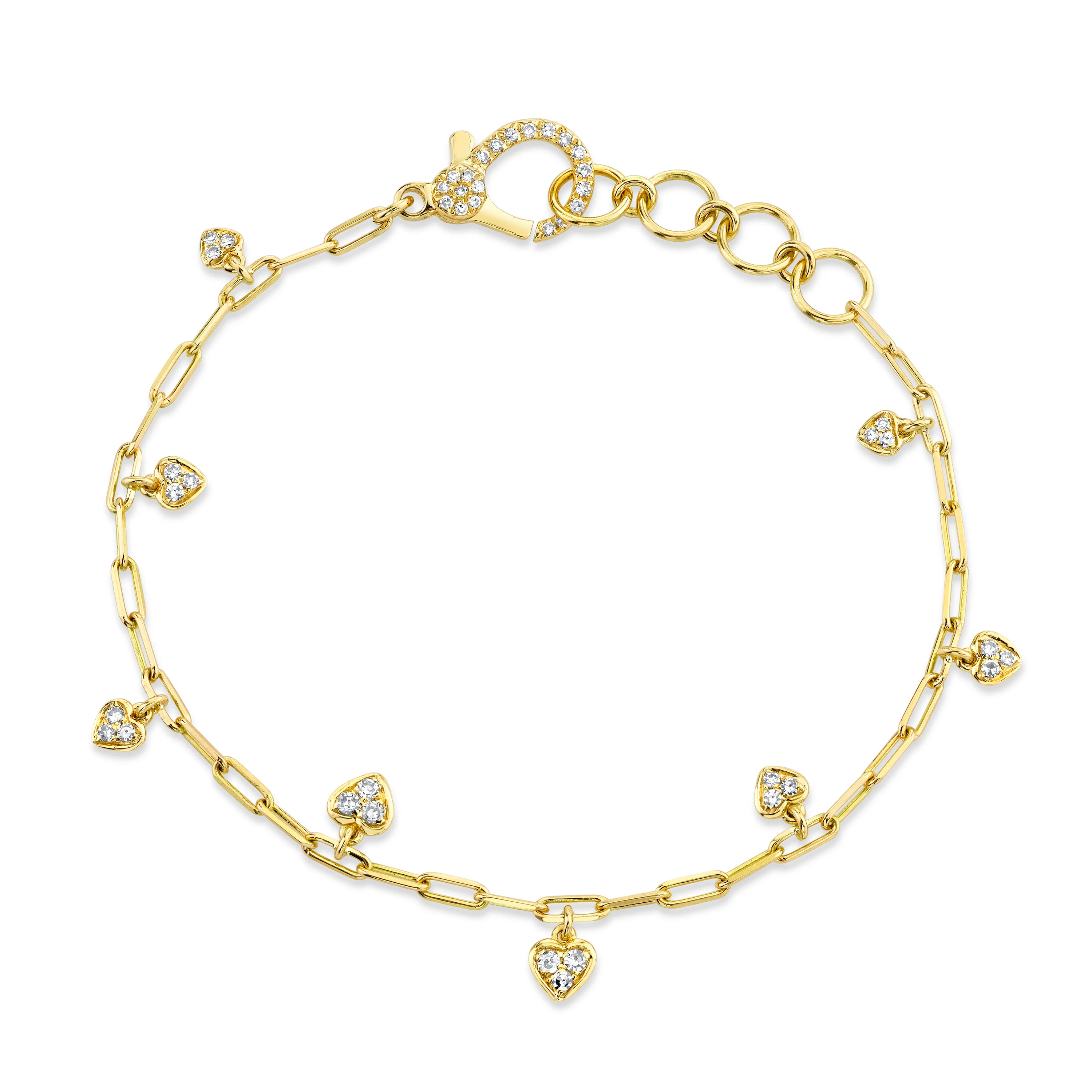 MINI ME DIAMOND PAVE BABY HEART DROP BRACELET - Image 3
