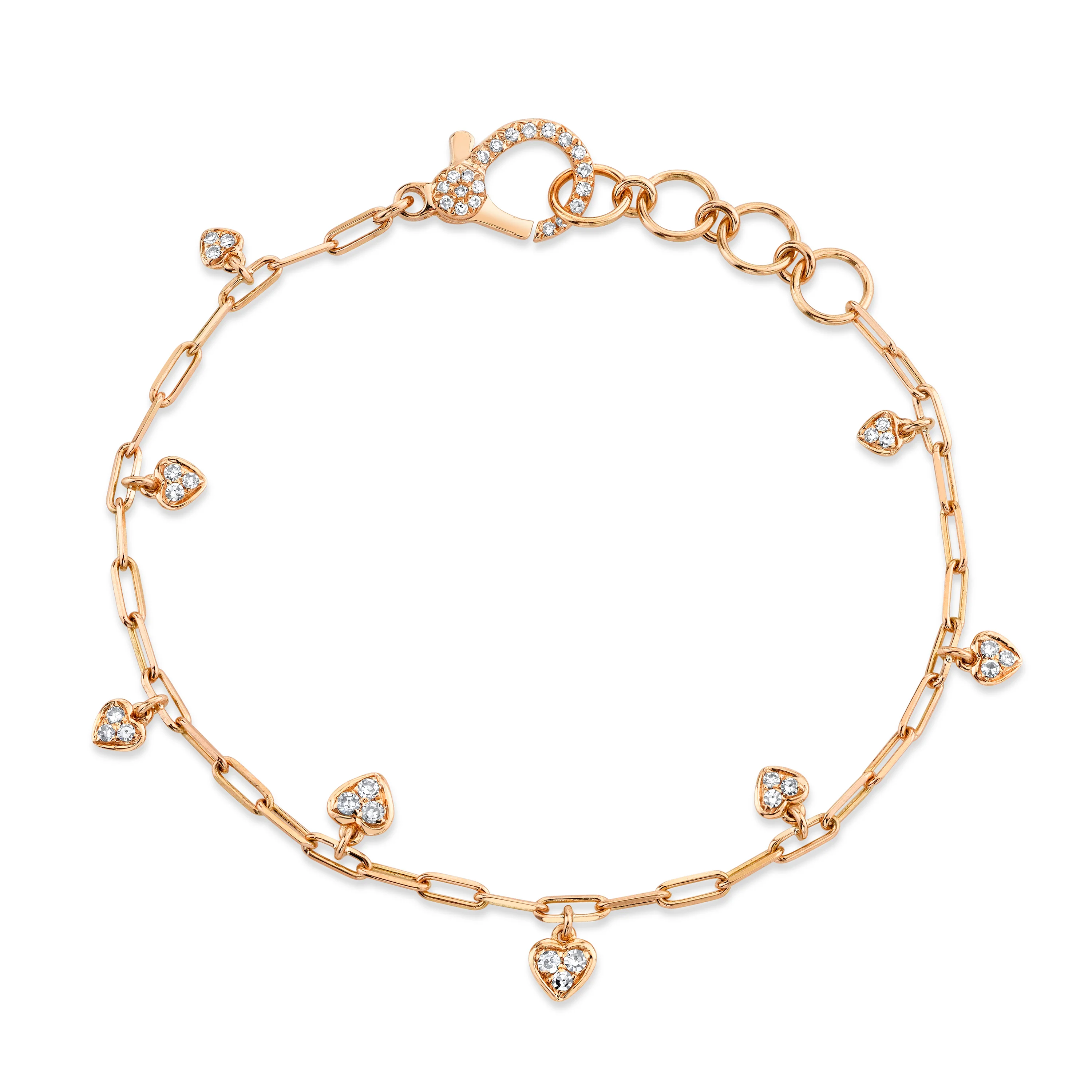 MINI ME DIAMOND PAVE BABY HEART DROP BRACELET - Image 4