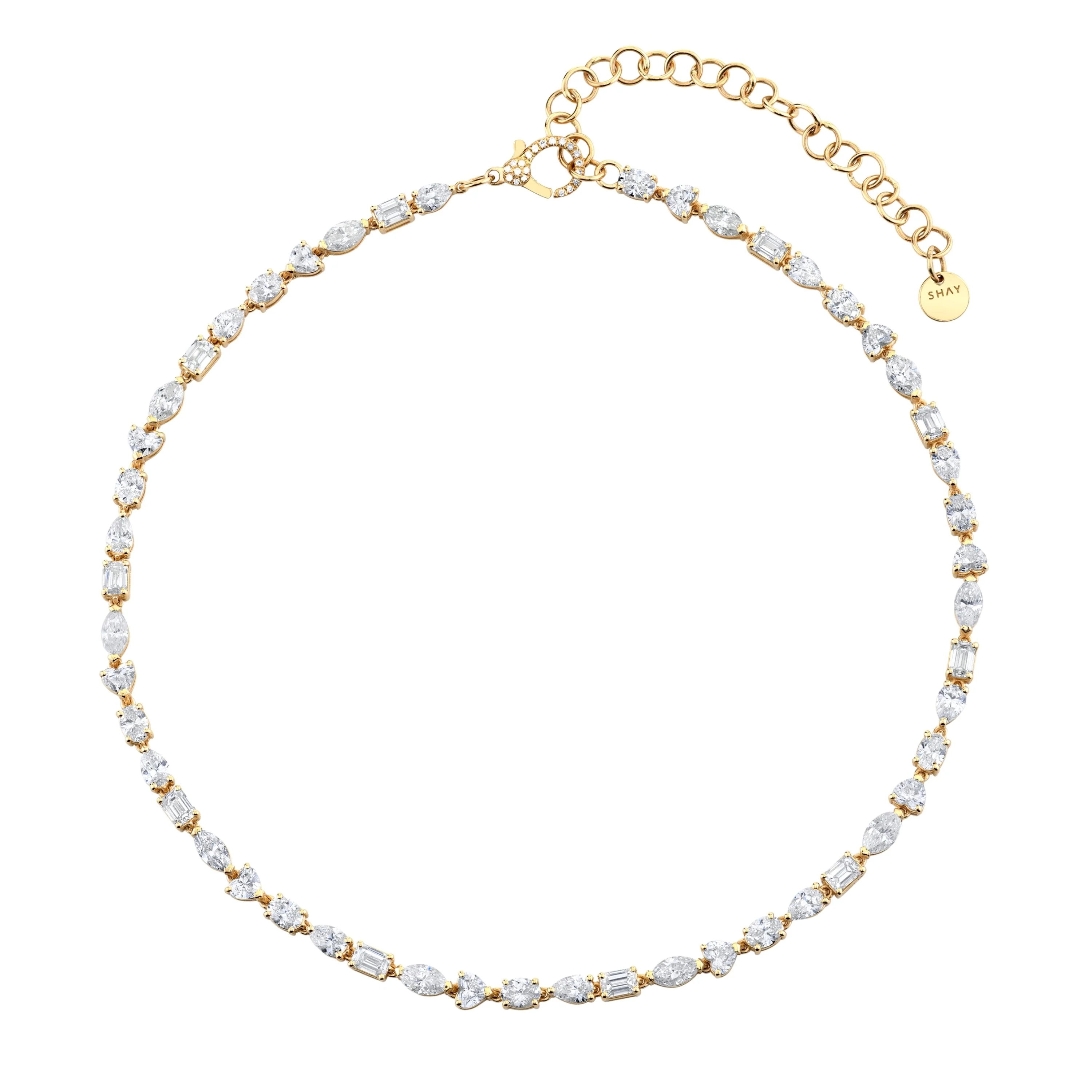 MIXED DIAMOND TENNIS NECKLACE CLASSIC - Image 5