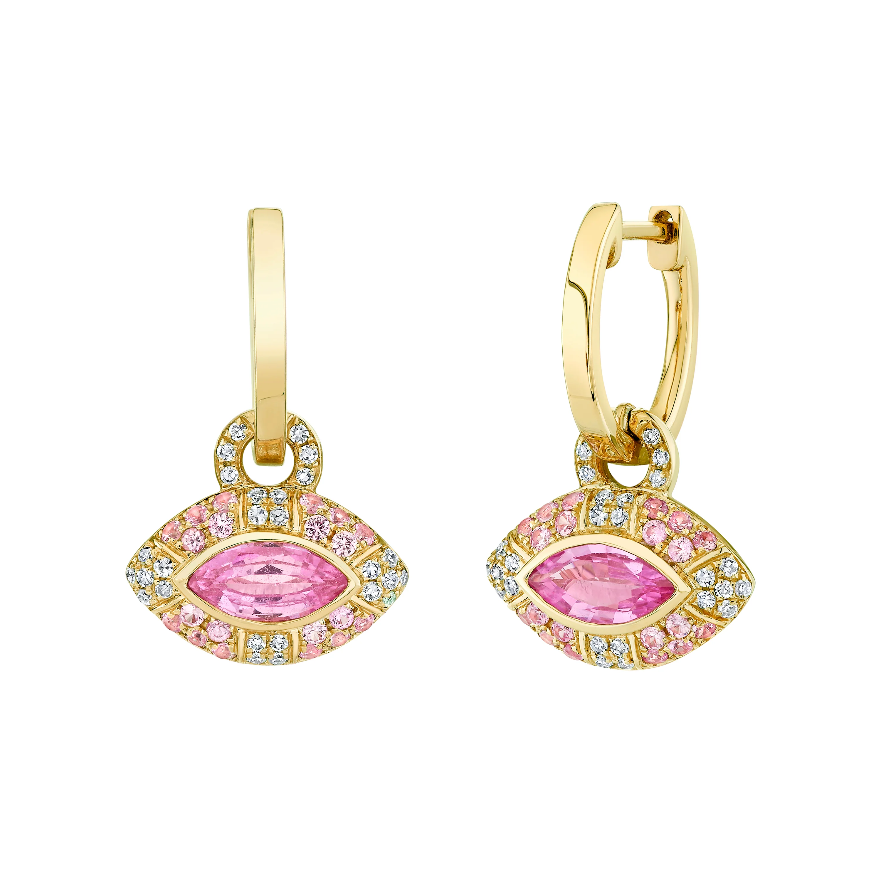 PINK SAPPHIRE & DIAMOND RIVIERA PETITE HUGGIES - Image 3