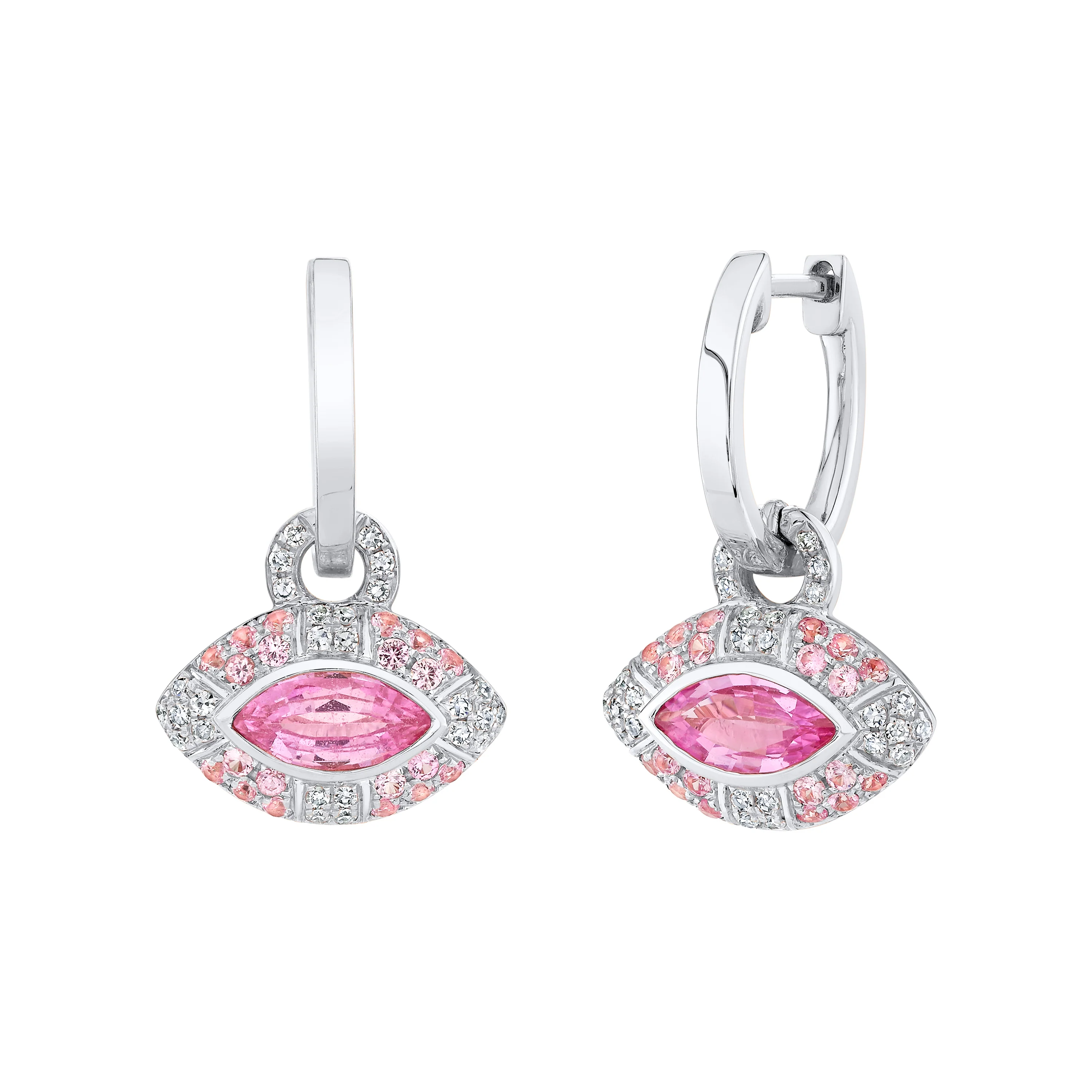 PINK SAPPHIRE & DIAMOND RIVIERA PETITE HUGGIES - Image 4