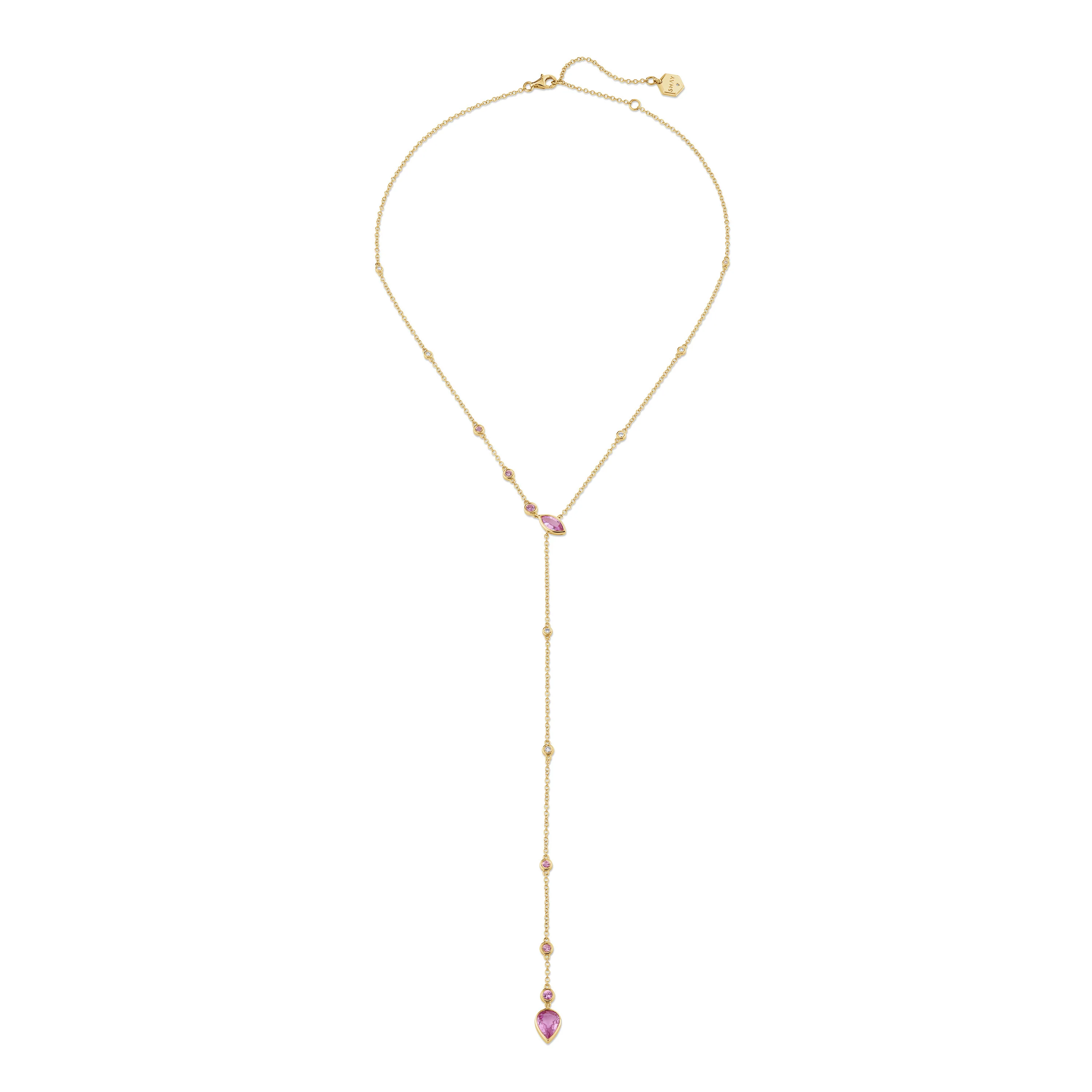 PINK SAPPHIRE RIVIERA Y NECKLACE - Image 4