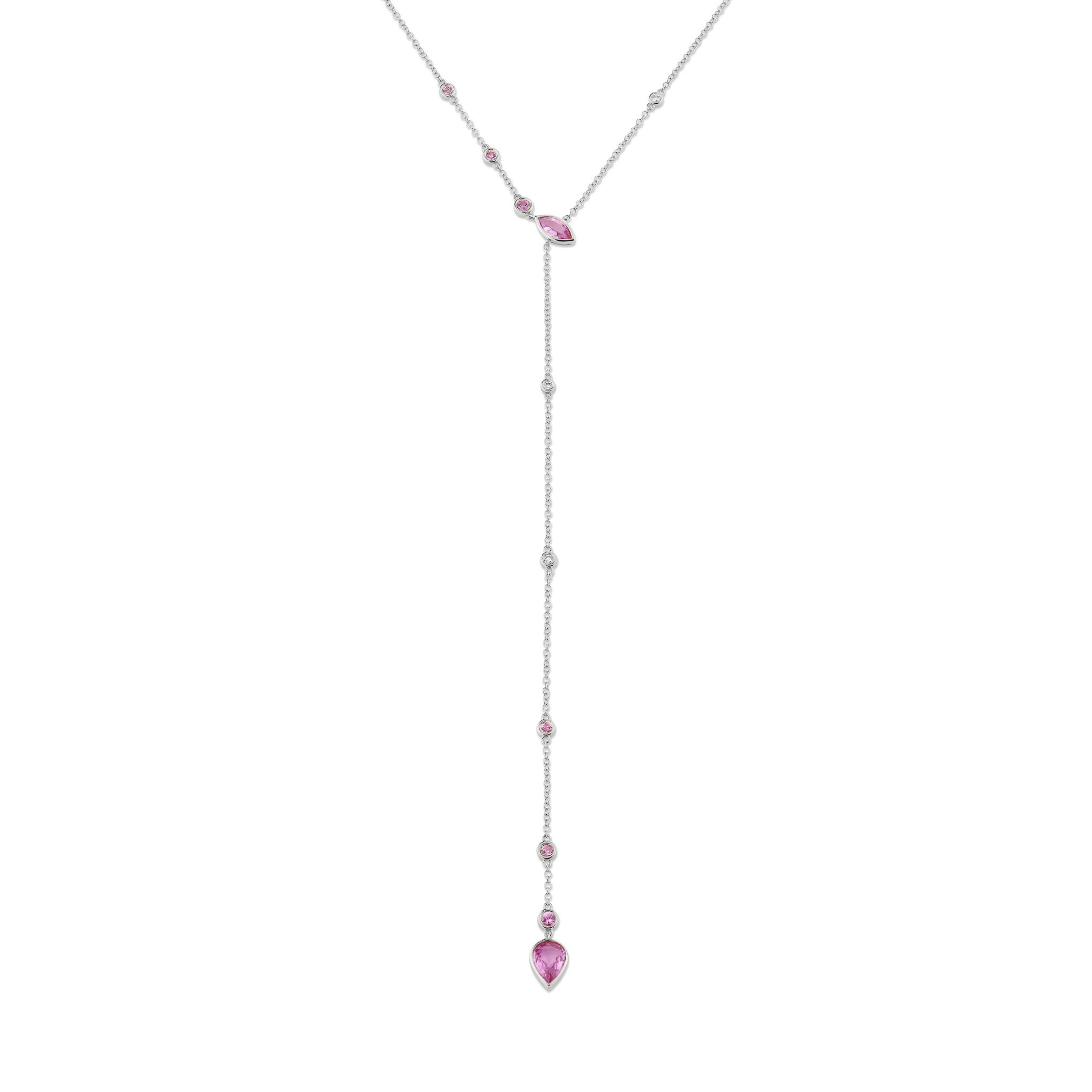 PINK SAPPHIRE RIVIERA Y NECKLACE - Image 6
