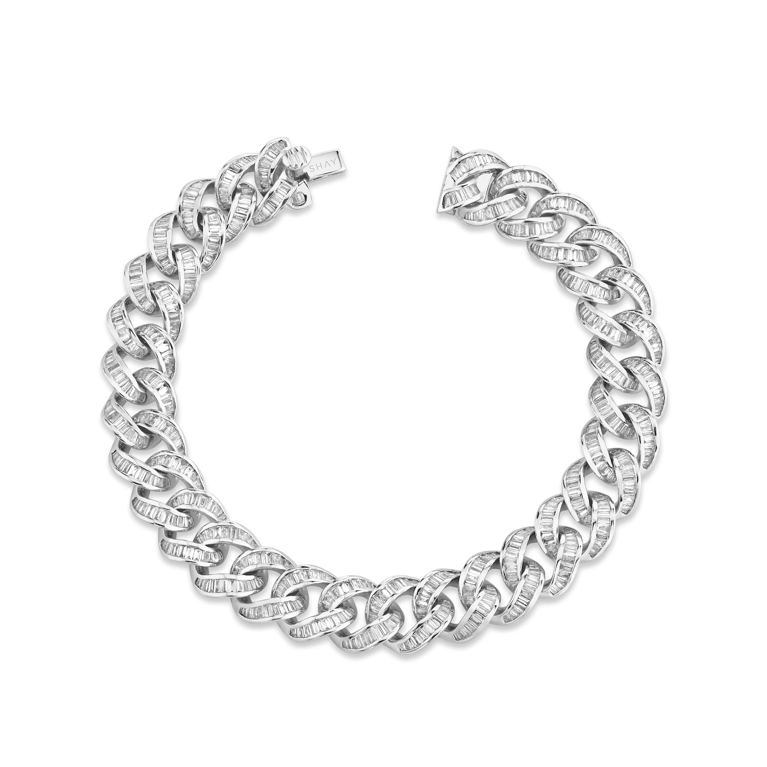 READY TO SHIP DIAMOND BAGUETTE ESSENTIAL LINK BRACELET - Image 3