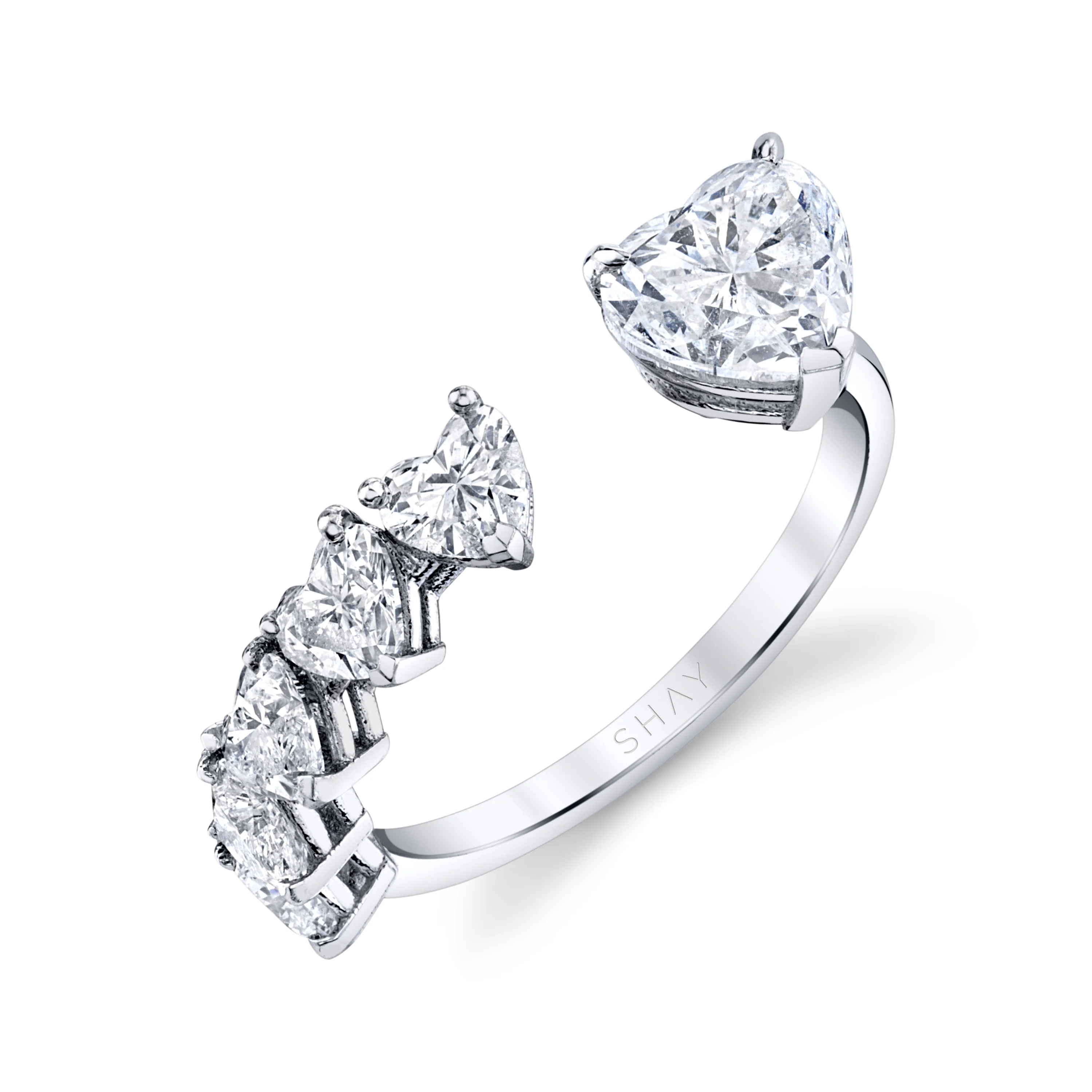READY TO SHIP DIAMOND FLOATING HEART RING