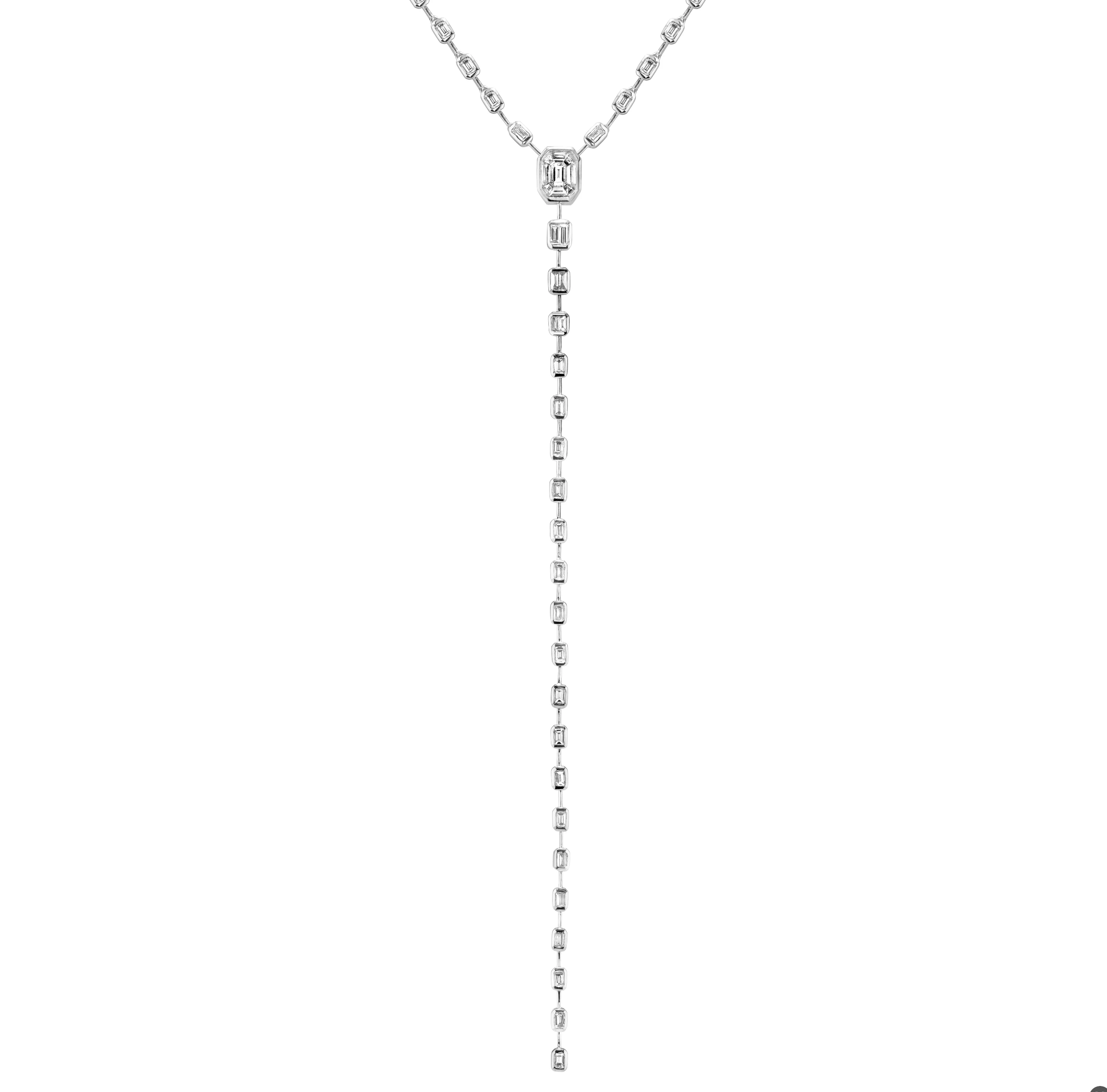 READY TO SHIP DIAMOND ILLUSION Y NECKLACE - Image 3