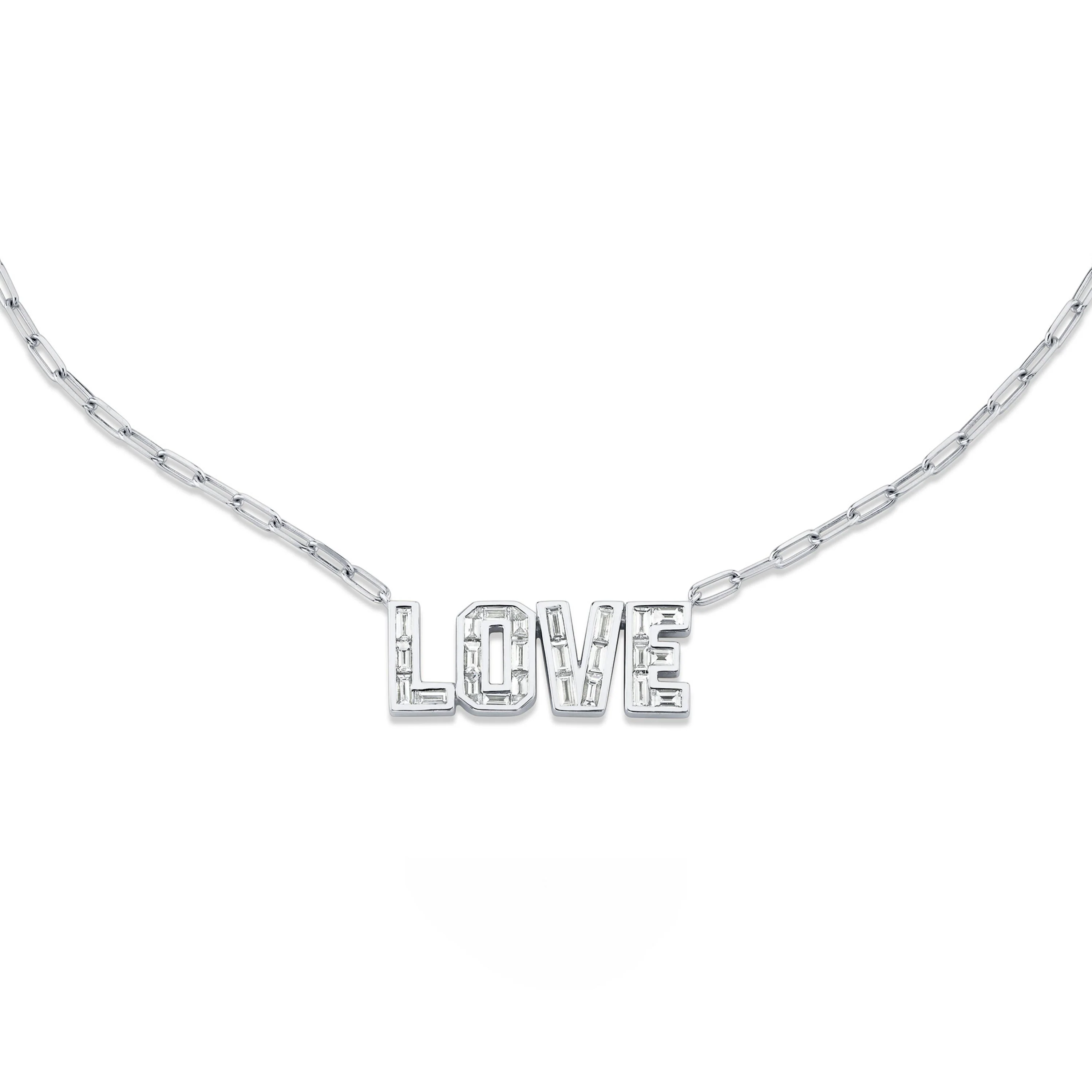 READY TO SHIP DIAMOND LOVE NECKLACE - Image 4