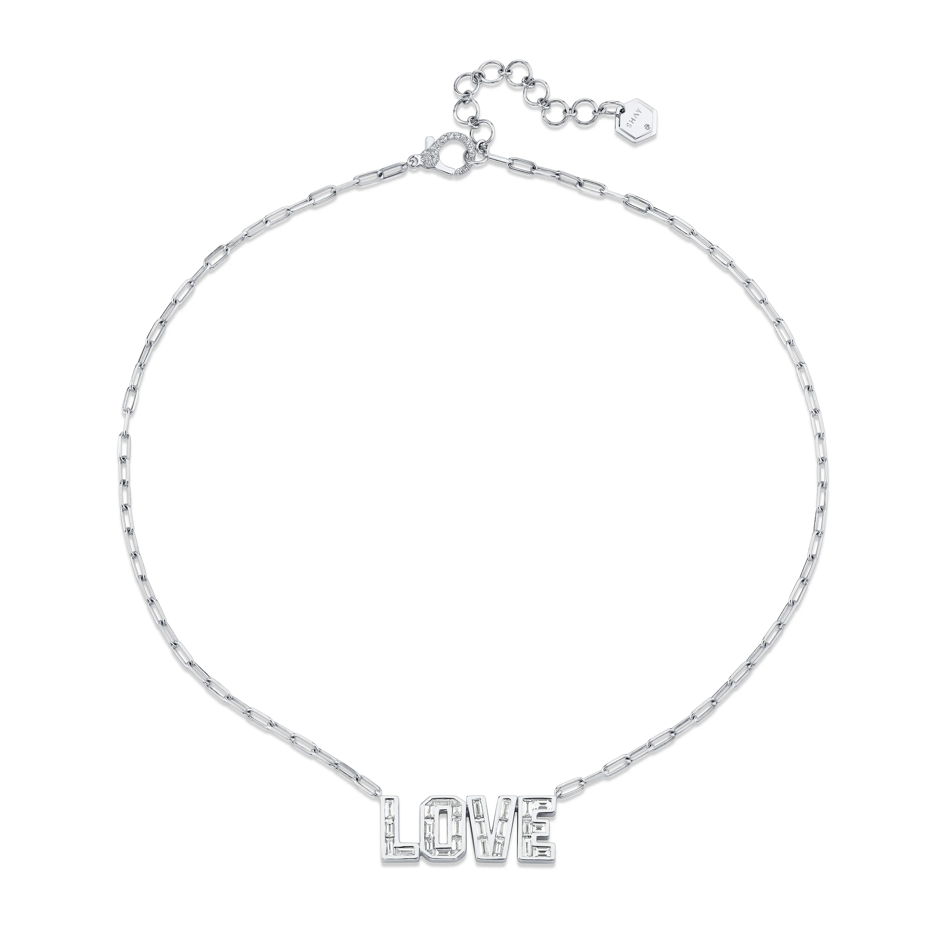 READY TO SHIP DIAMOND LOVE NECKLACE - Image 5