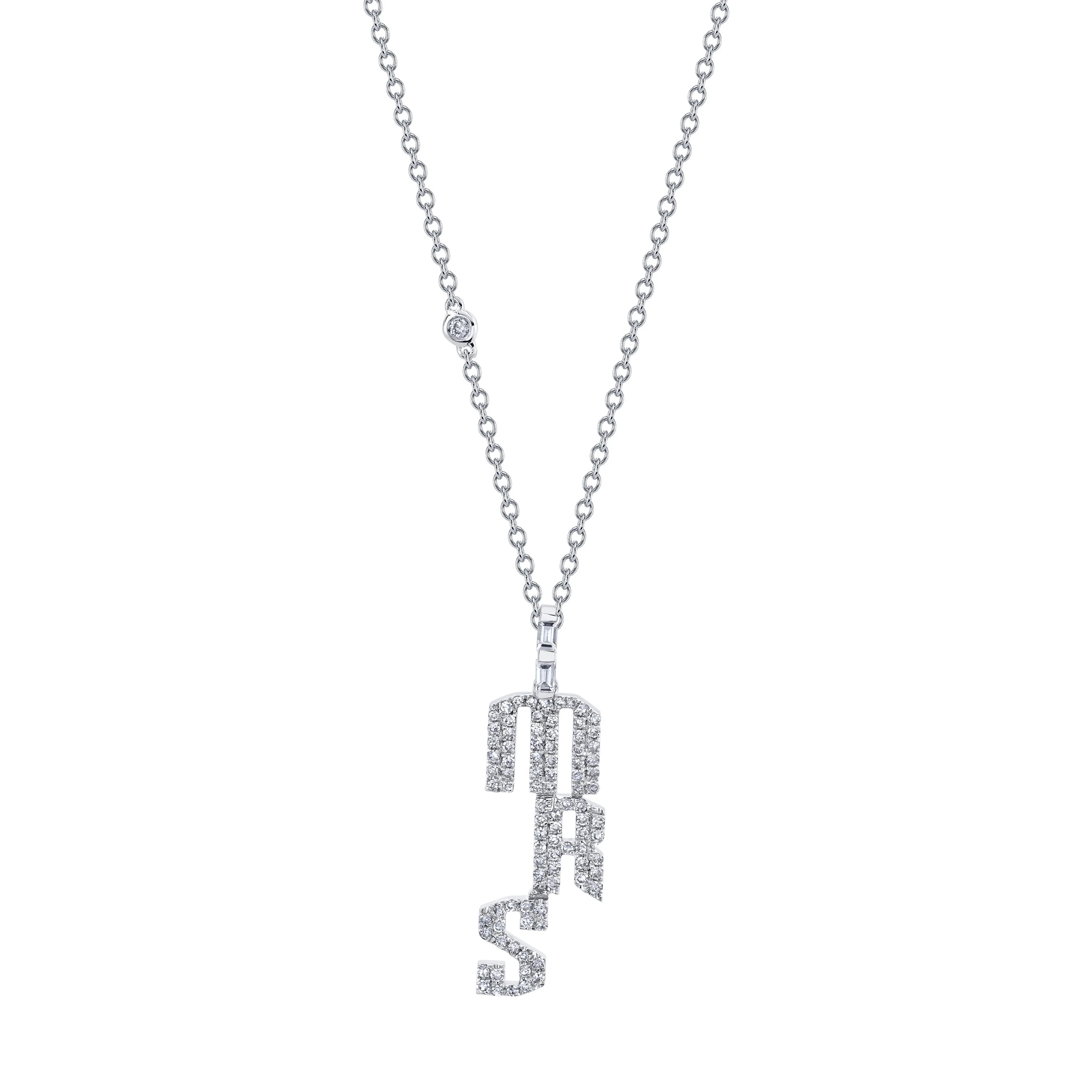READY TO SHIP DIAMOND "MRS" NECKLACE