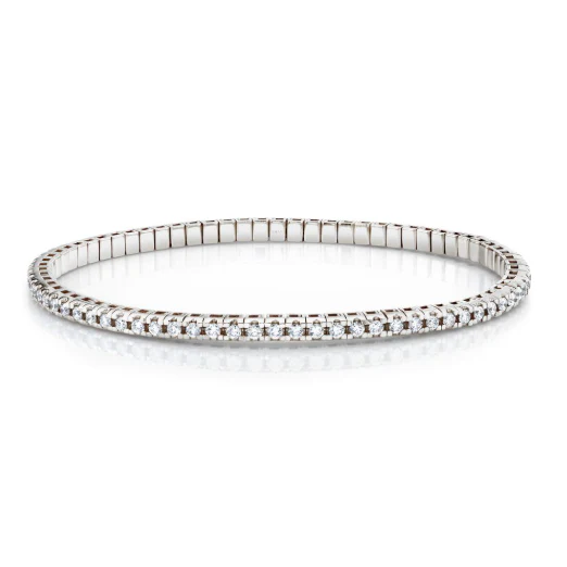 READY TO SHIP DIAMOND STRETCH TENNIS BRACELET - Image 2