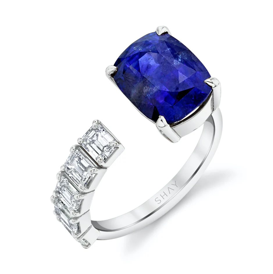 READY TO SHIP FLOATING SAPPHIRE & DIAMOND RING