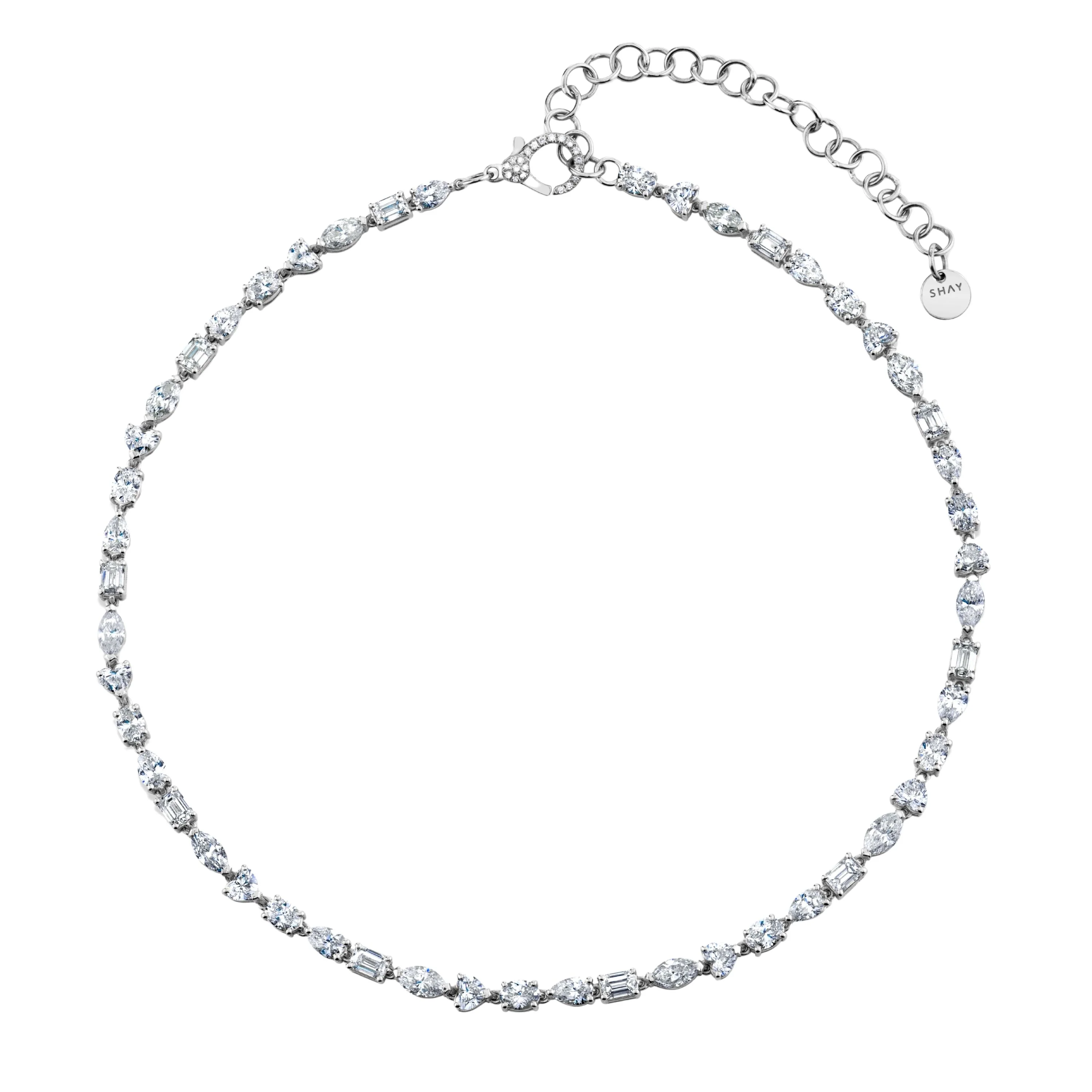 READY TO SHIP MIXED DIAMOND TENNIS NECKLACE CLASSIC