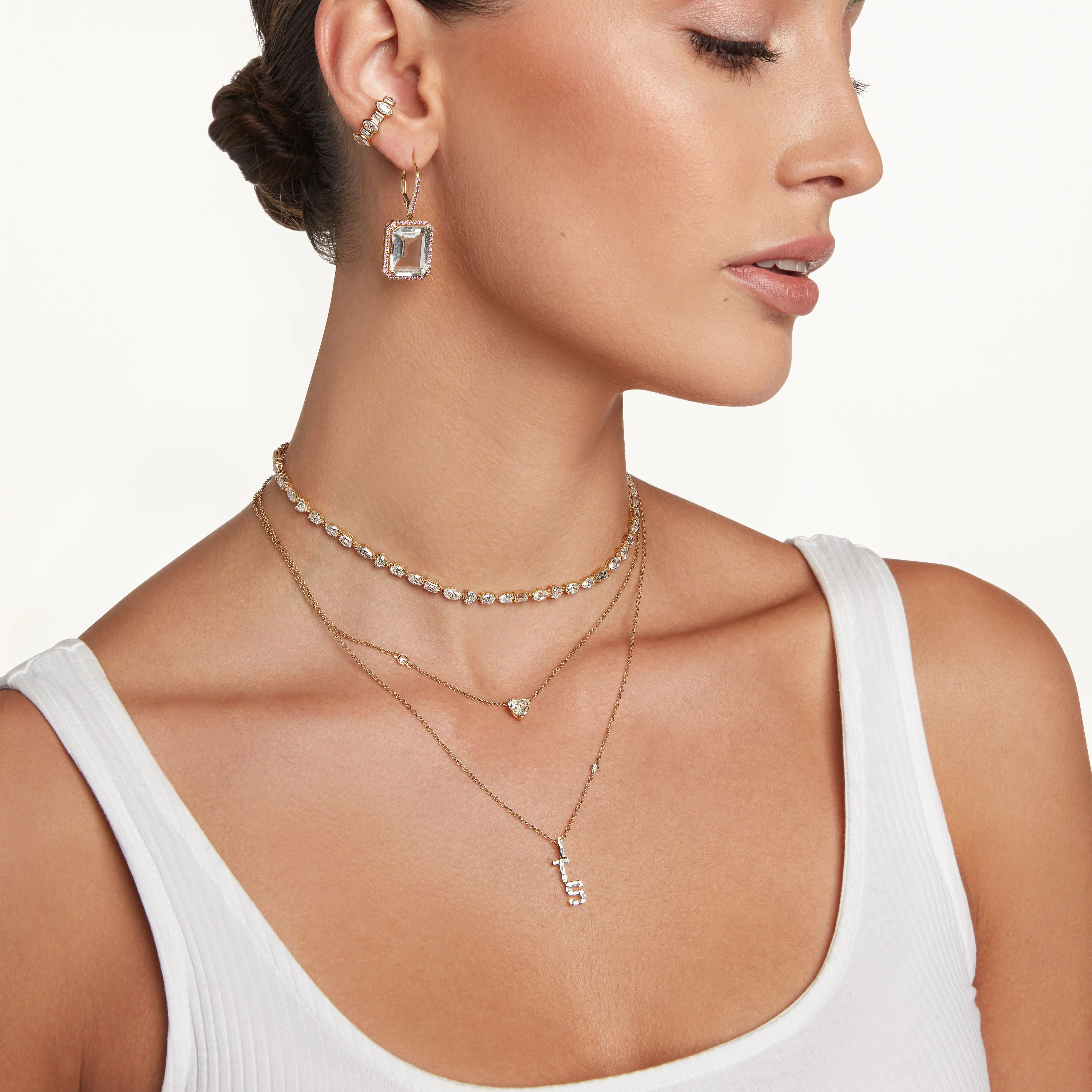 READY TO SHIP MIXED DIAMOND TENNIS NECKLACE CLASSIC - Image 2