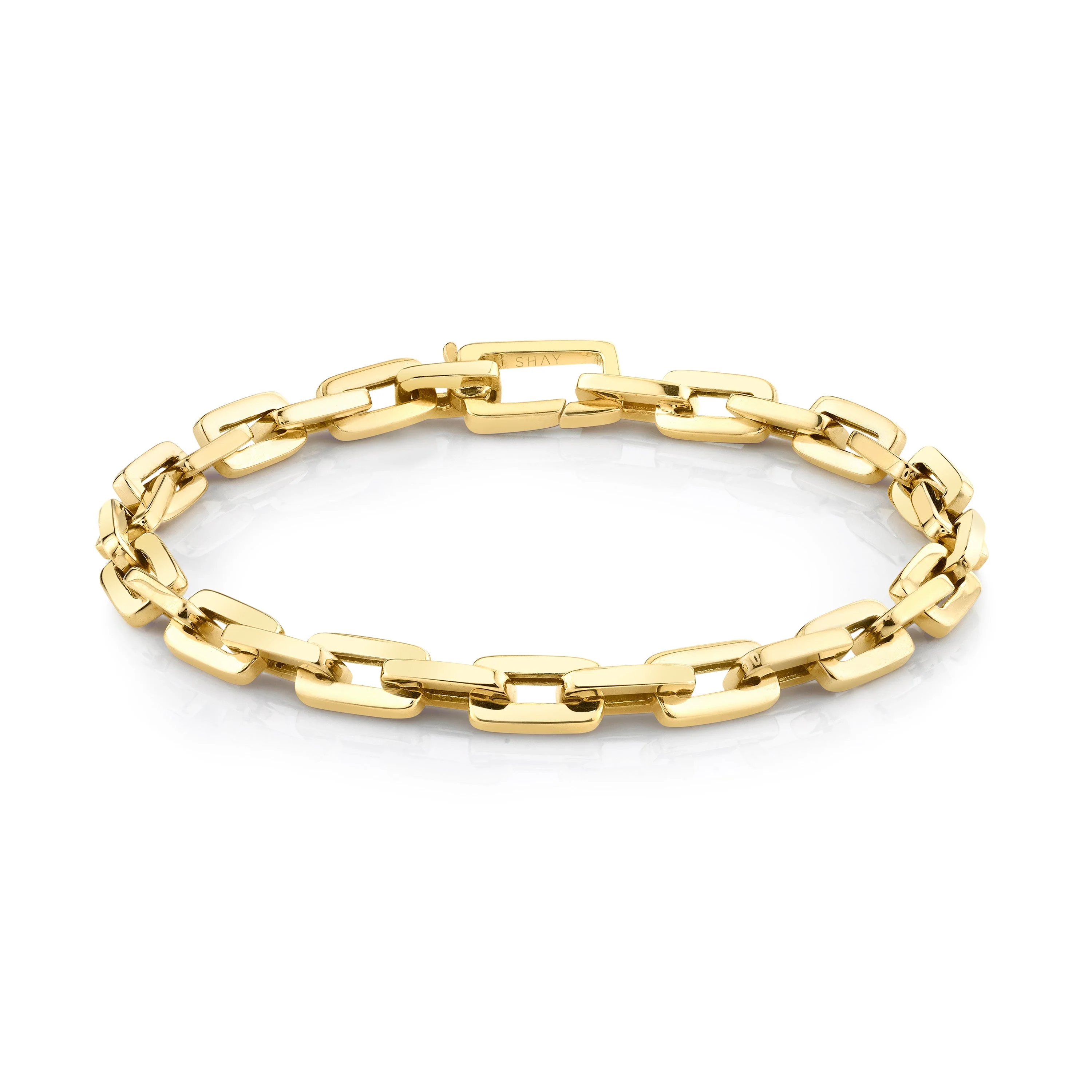 READY TO SHIP SOLID GOLD MINI DECO LINK BRACELET - Image 3