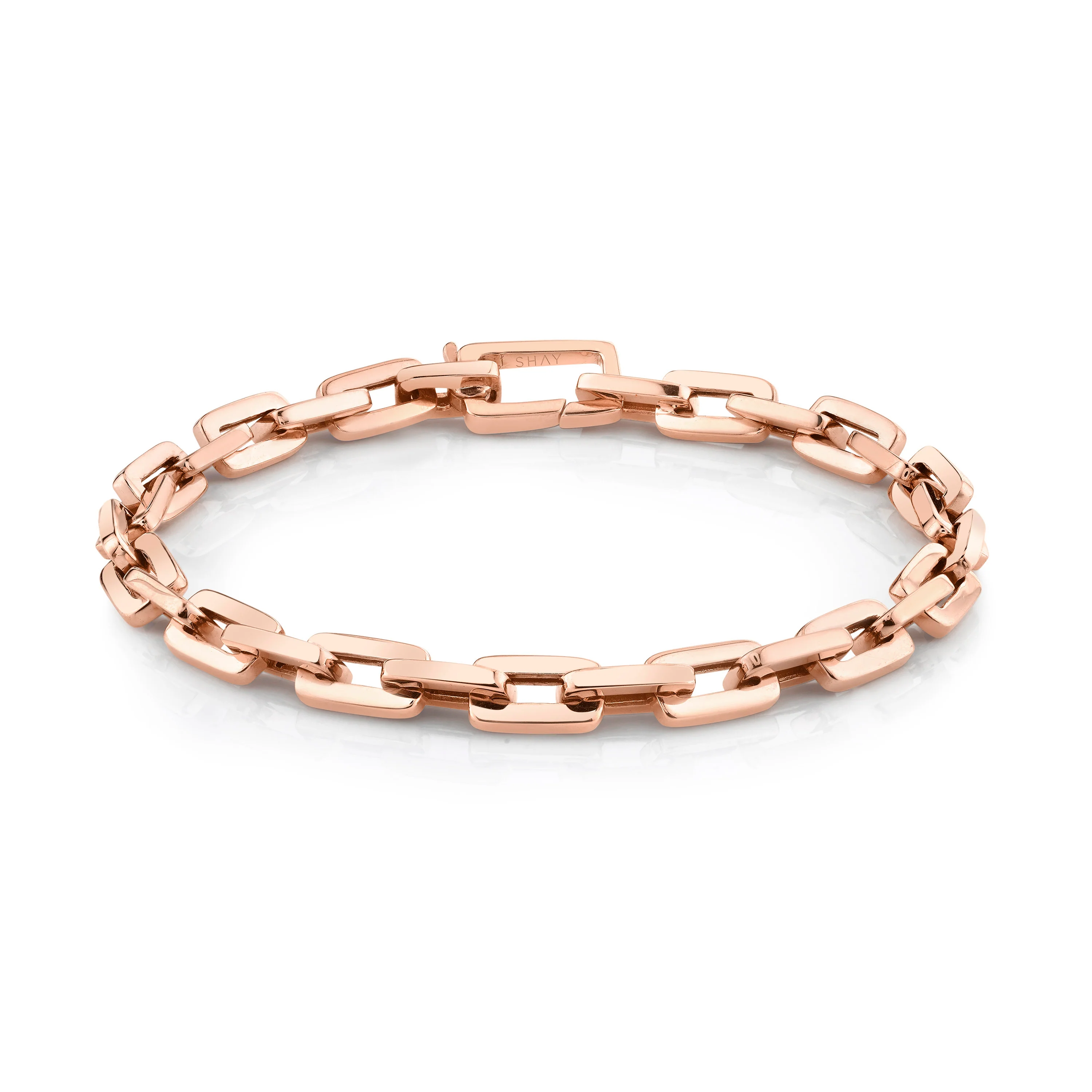READY TO SHIP SOLID GOLD MINI DECO LINK BRACELET - Image 4