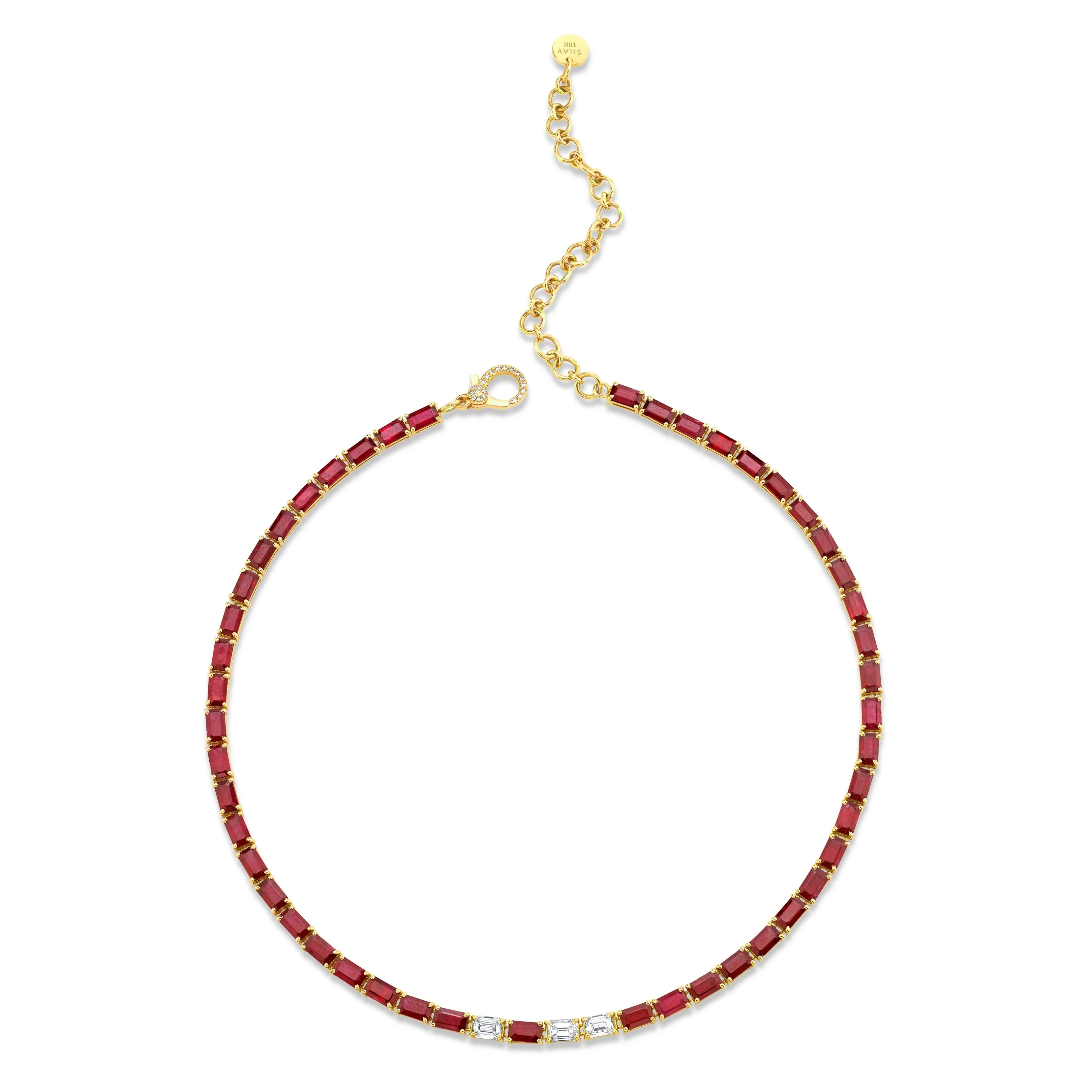 RUBY & DIAMOND TENNIS NECKLACE - Image 5