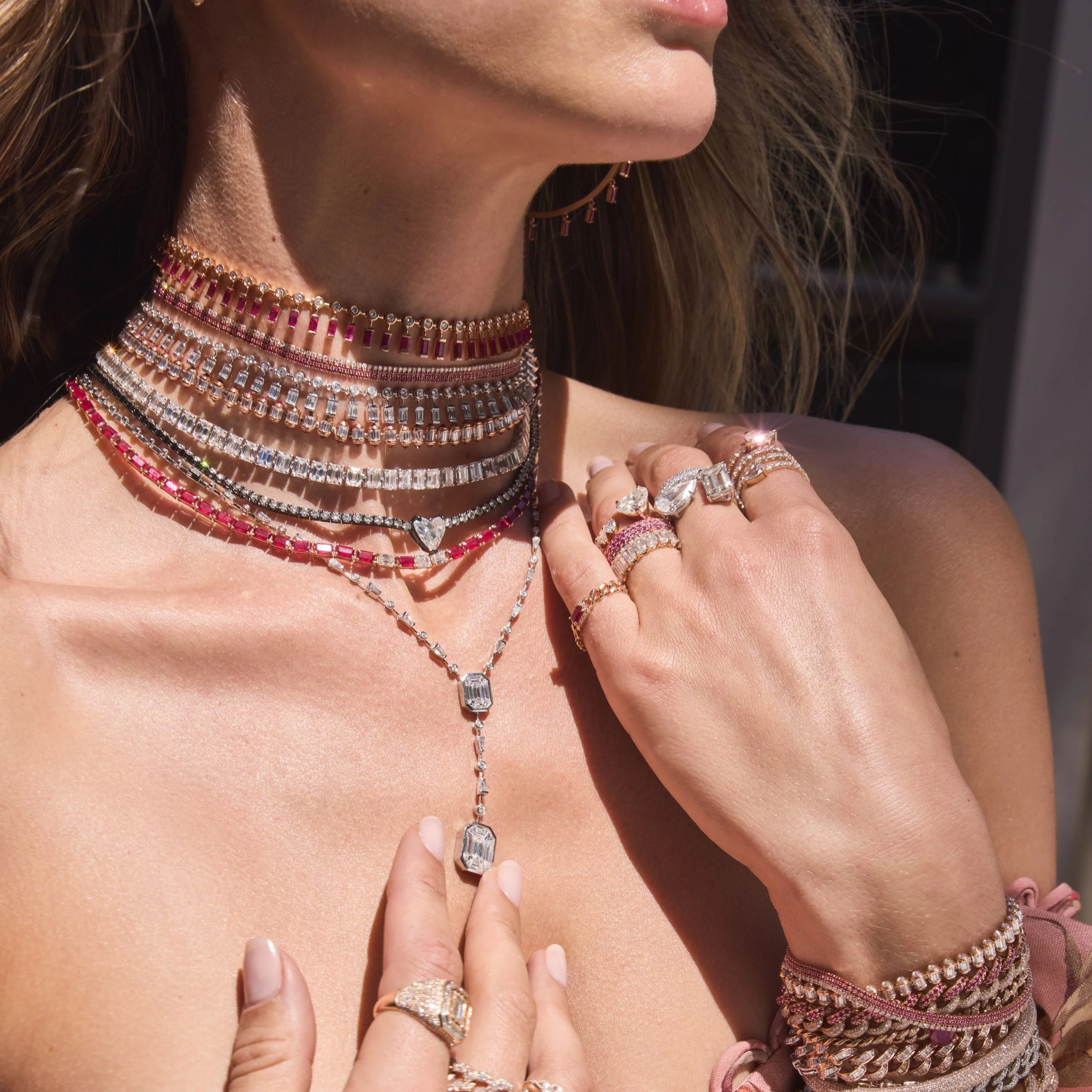 RUBY & DIAMOND TENNIS NECKLACE - Image 6