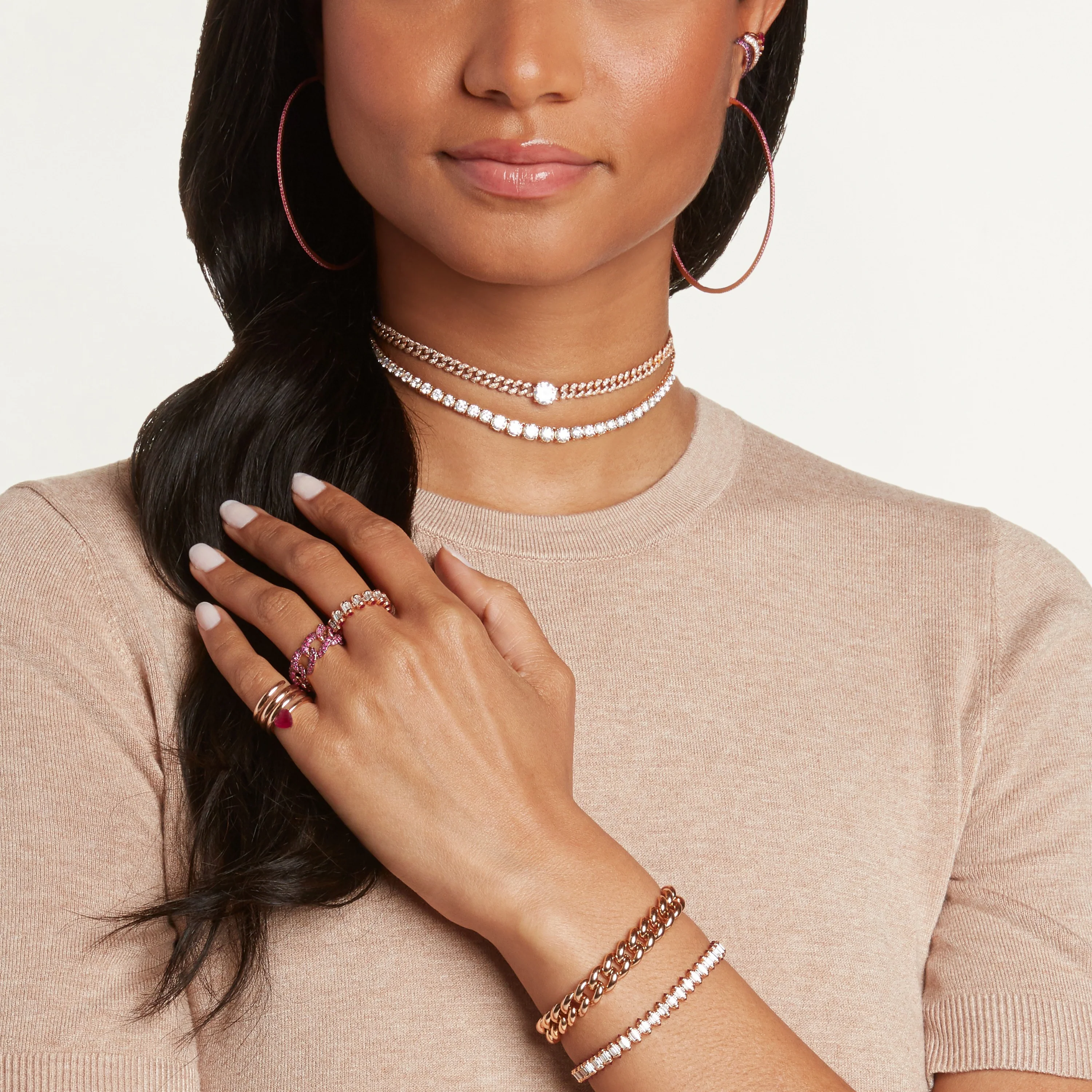 RUBY PAVE XL HOOPS - Image 2