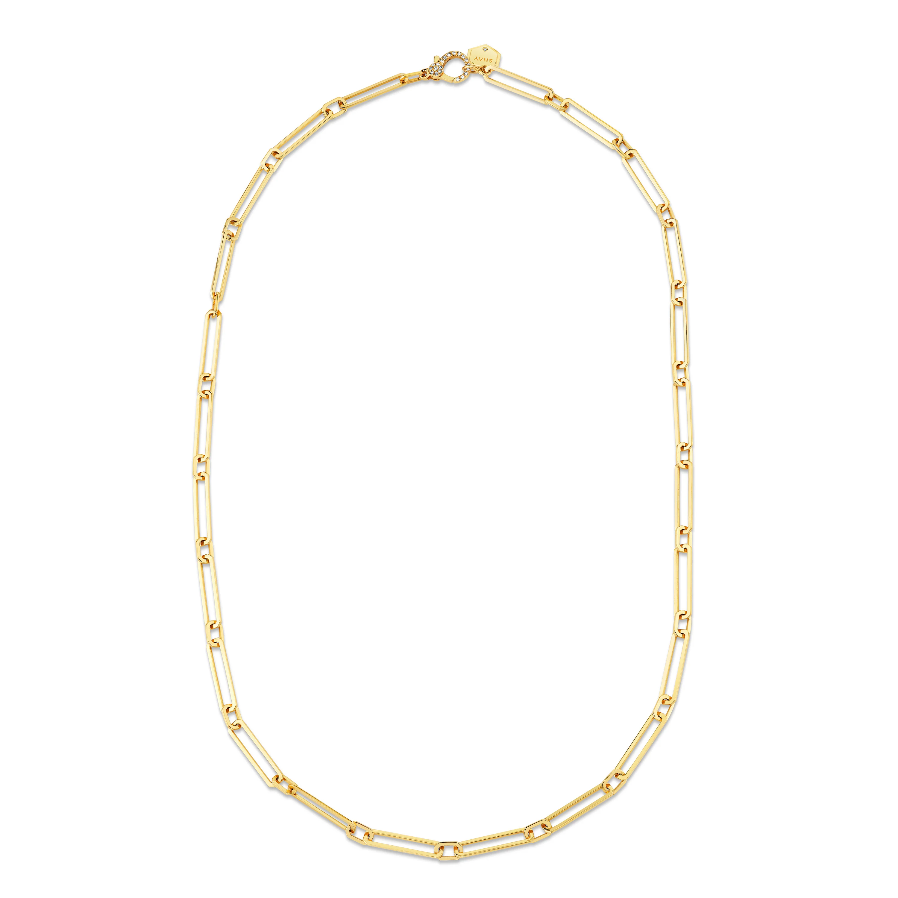 SOLID GOLD PAPER CLIP CHAIN